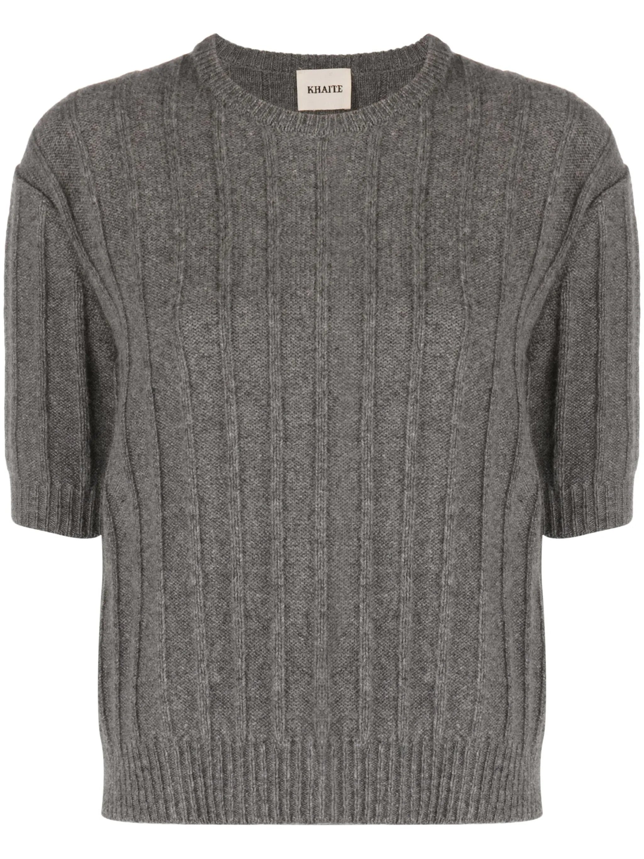 Esmeralda ribbed-knit cashmere top