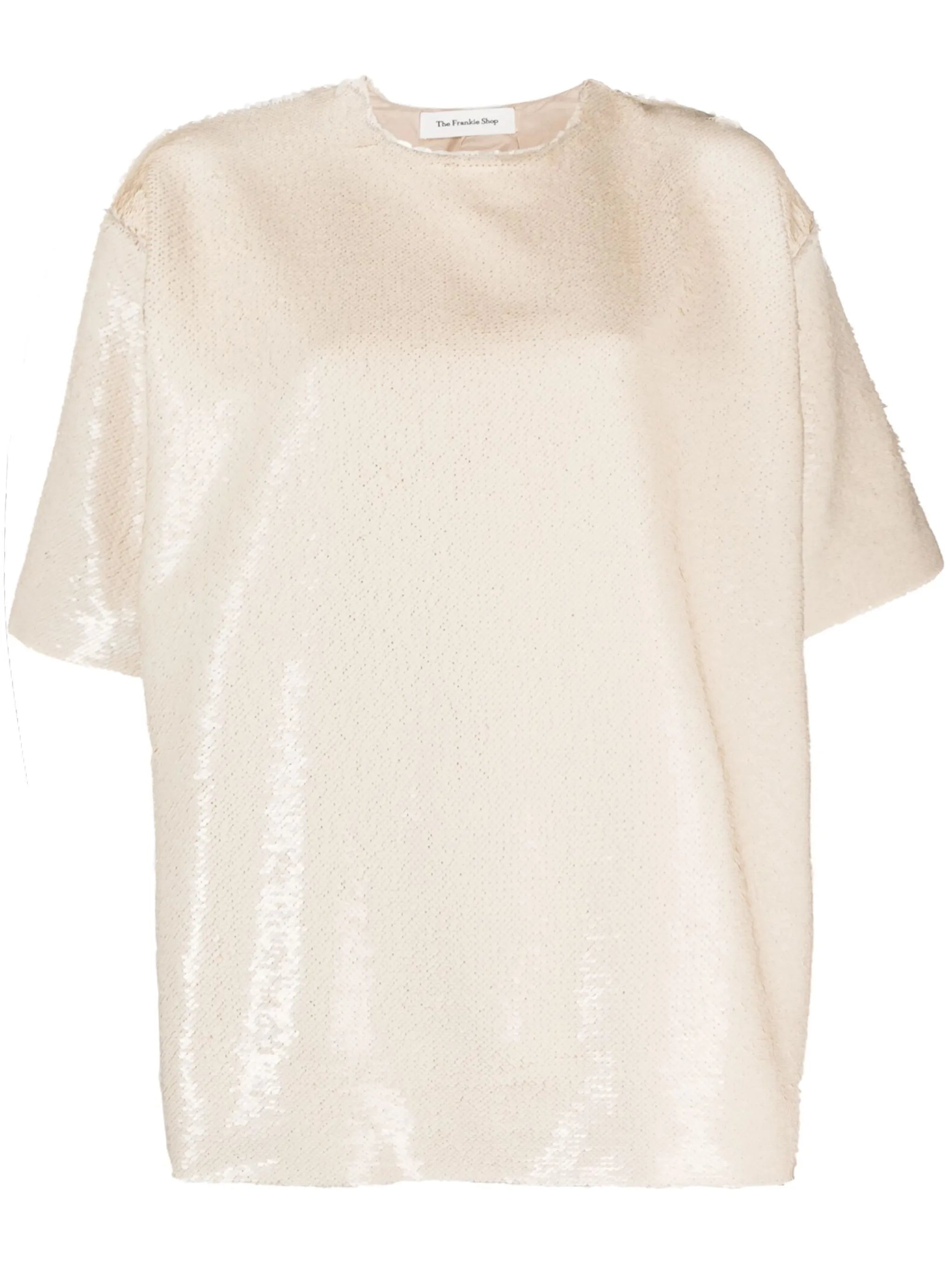short-sleeved sequined T-shirt