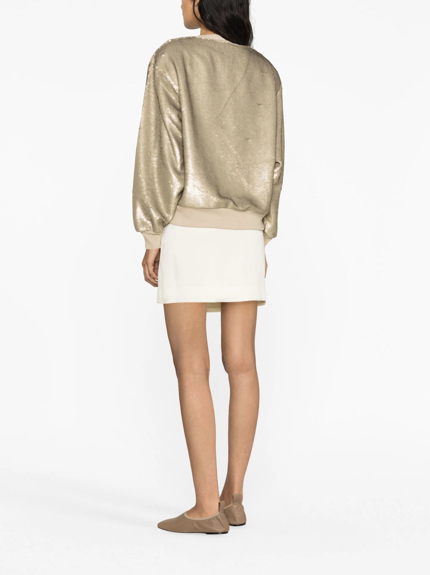 long-sleeve sequined sweatshirt
