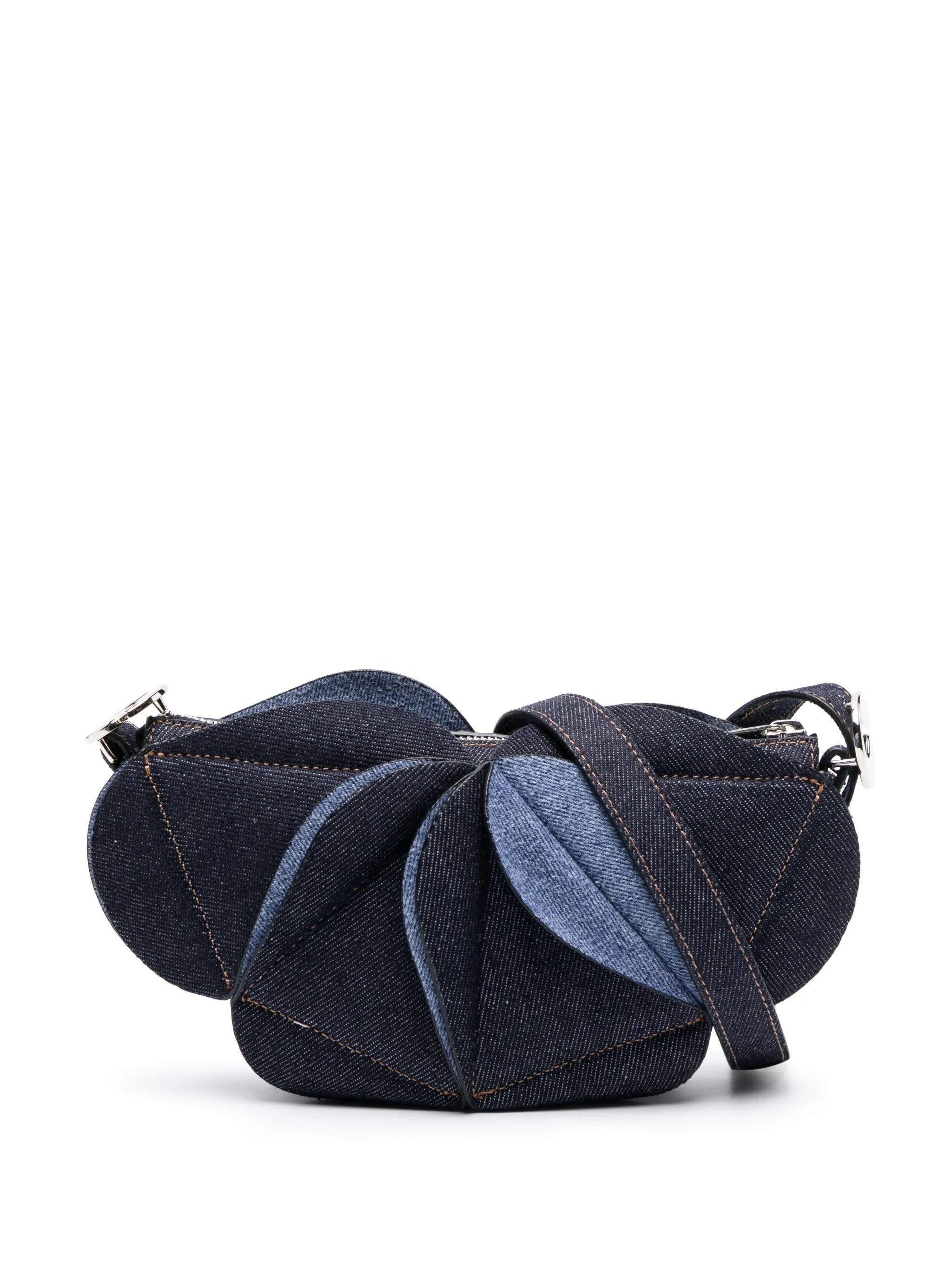Origami denim shoulder bag