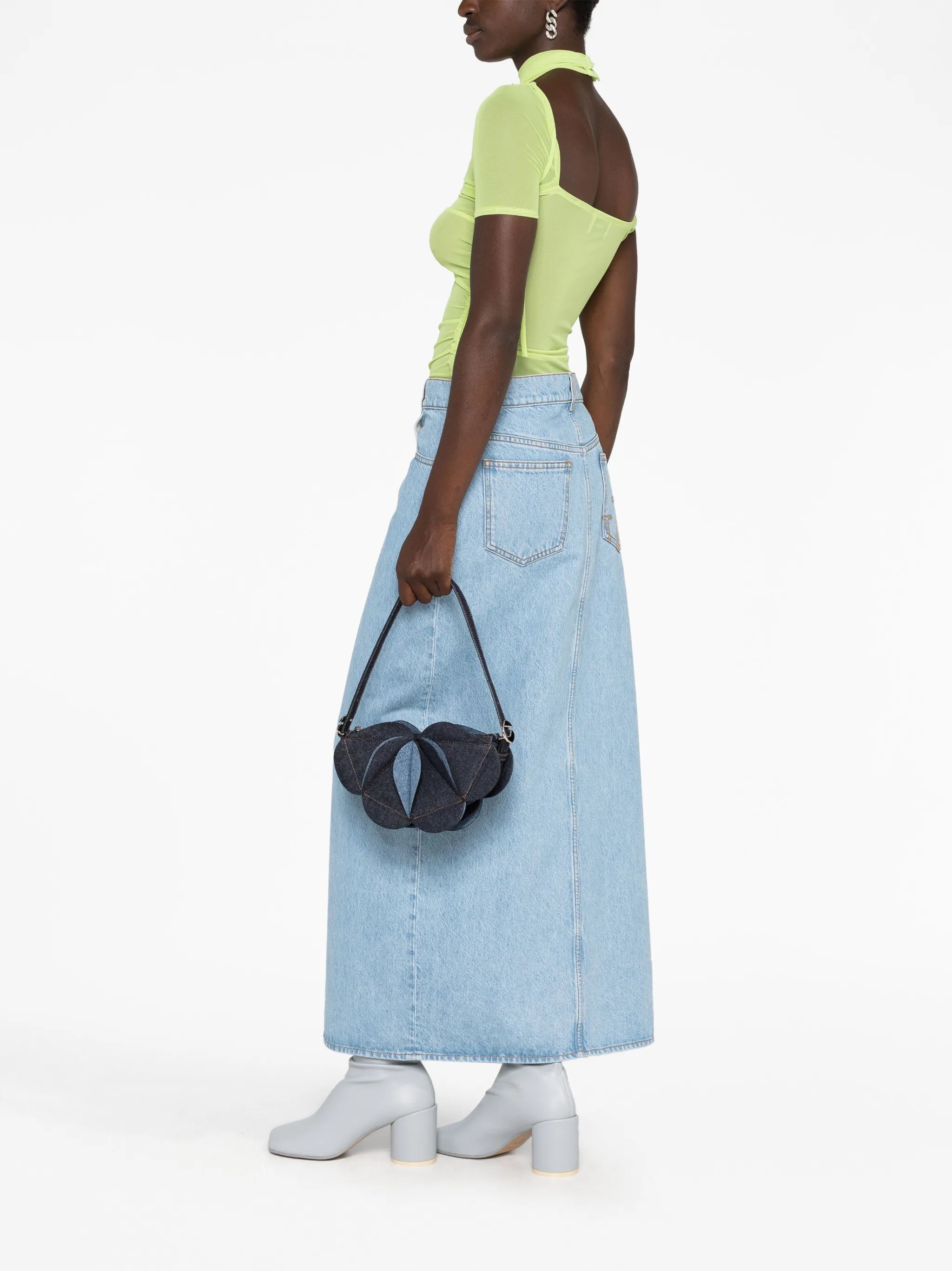 Origami denim shoulder bag