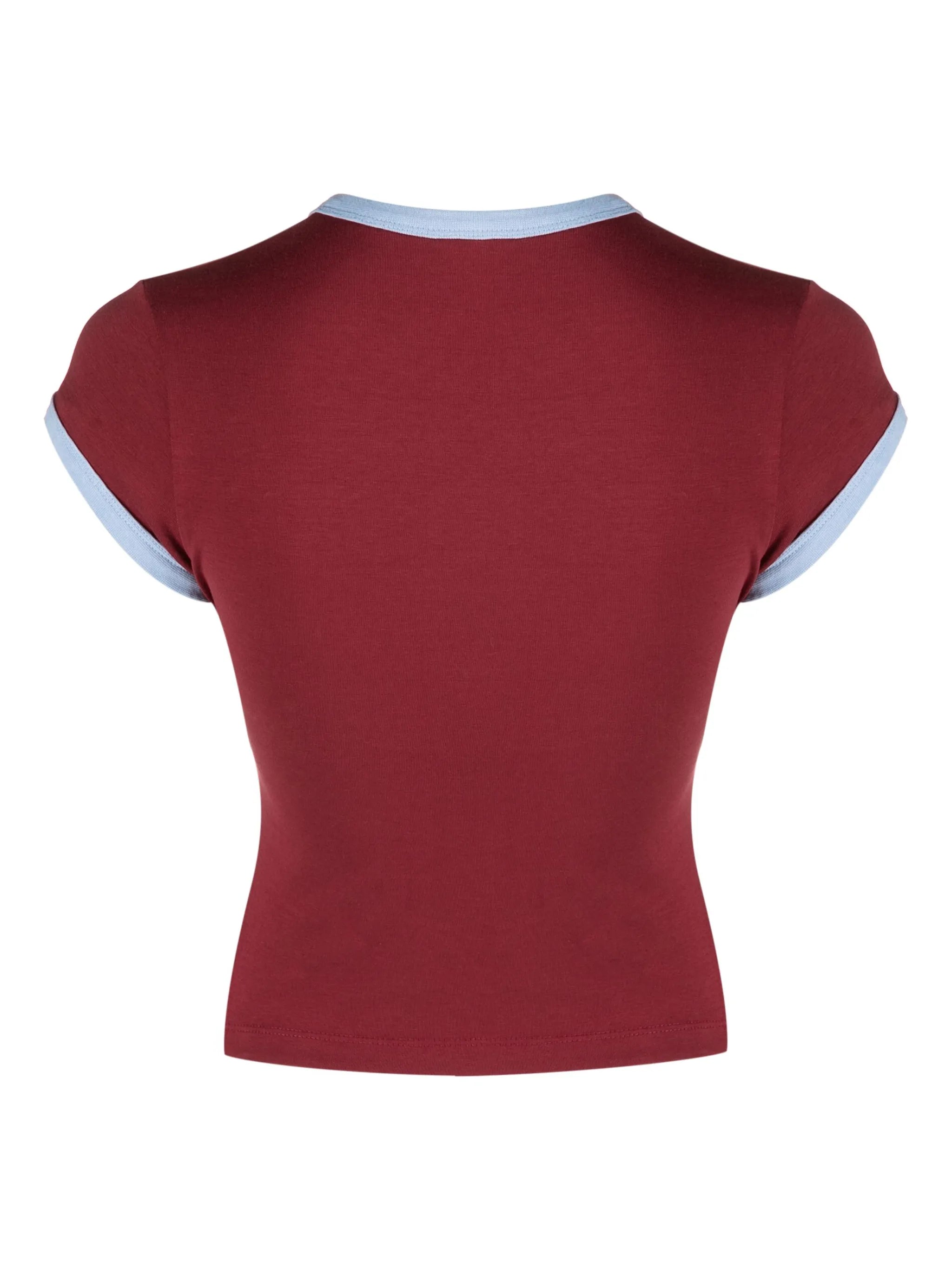 Zion flocked cropped T-shirt