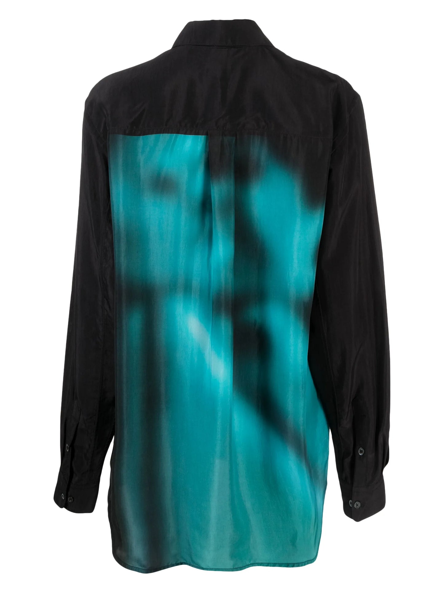 Otis Teal Smoke satin shirt