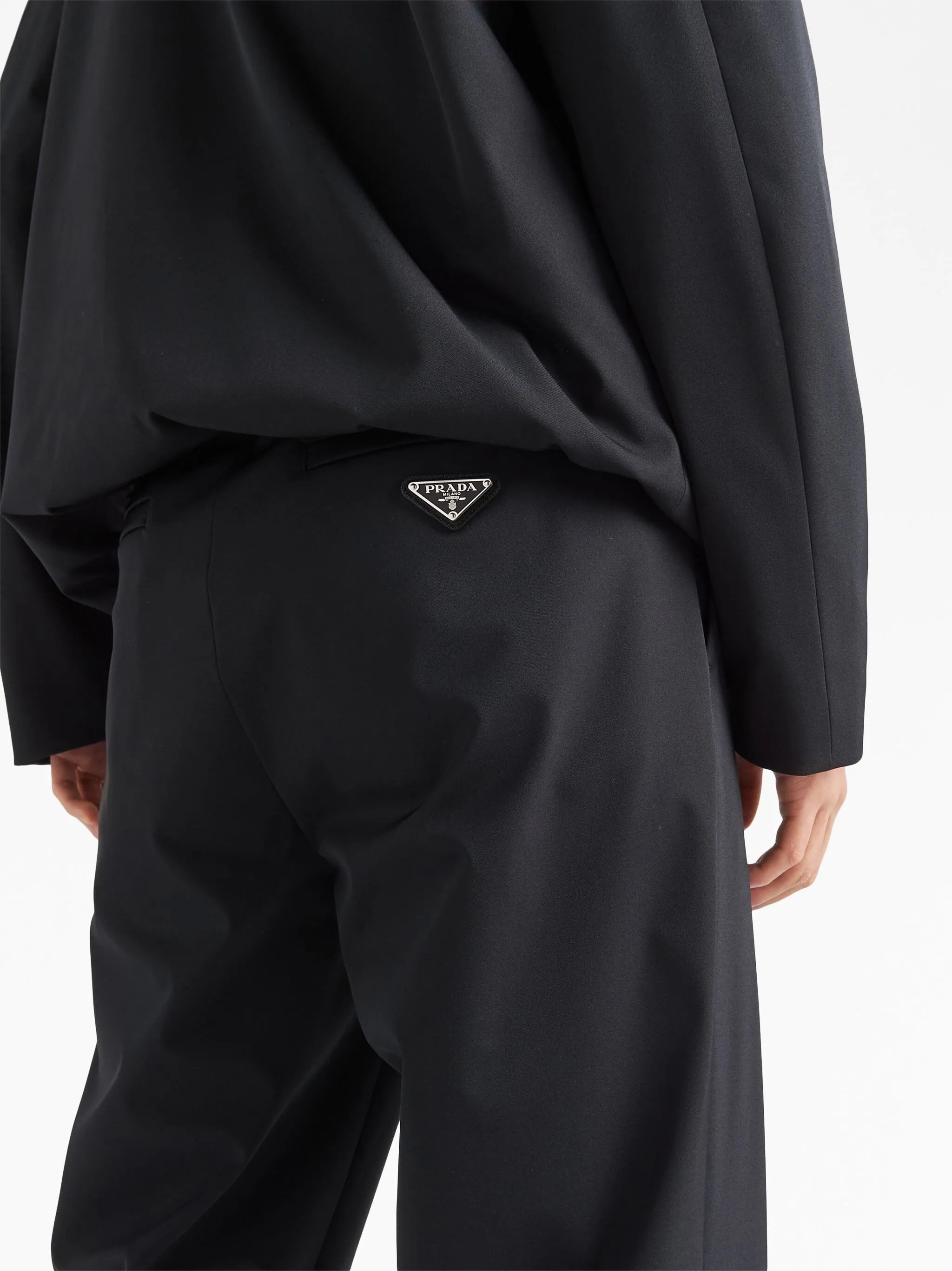 triangle-logo straight-leg trousers