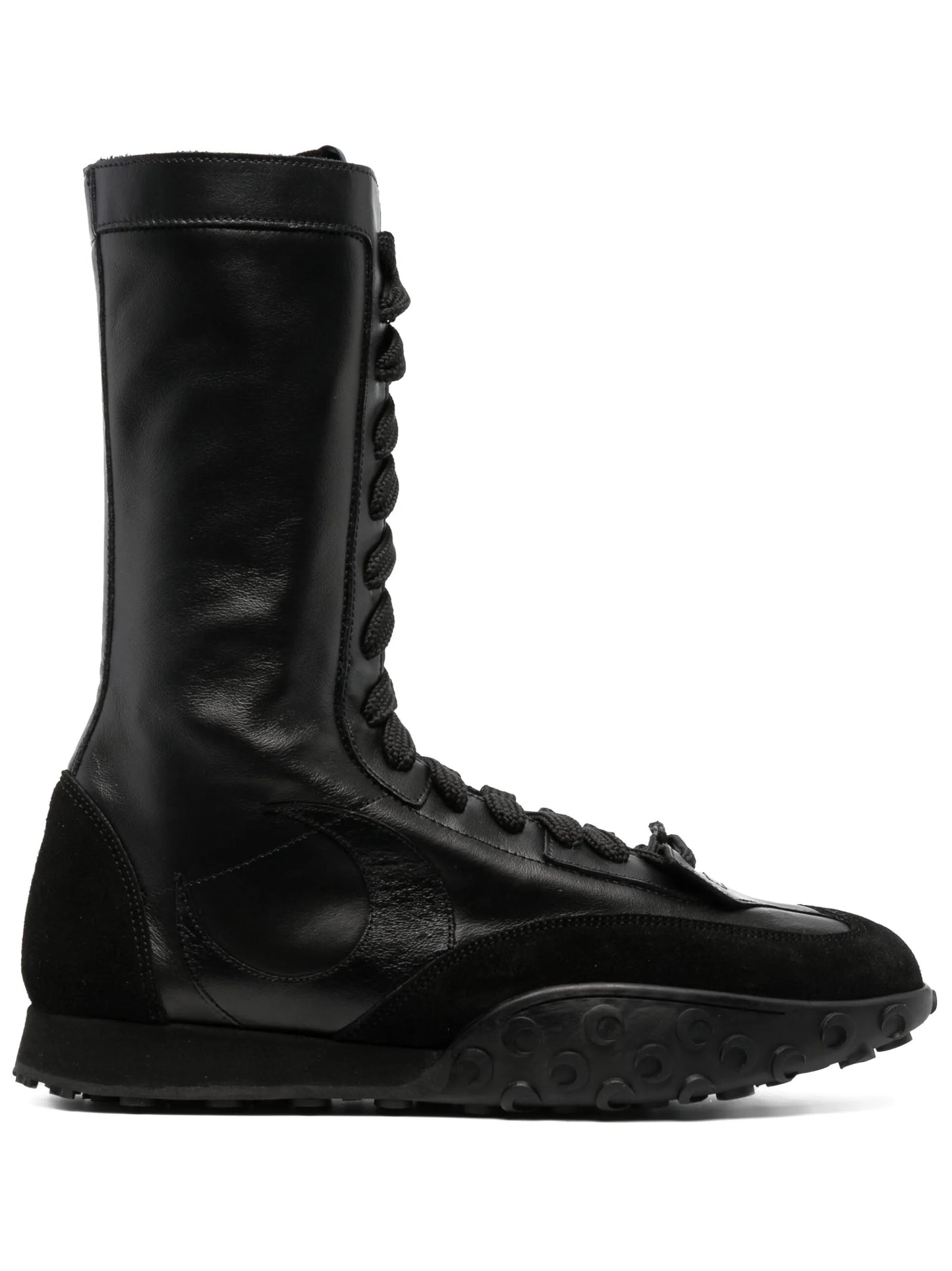 ridged-sole lace-up boots