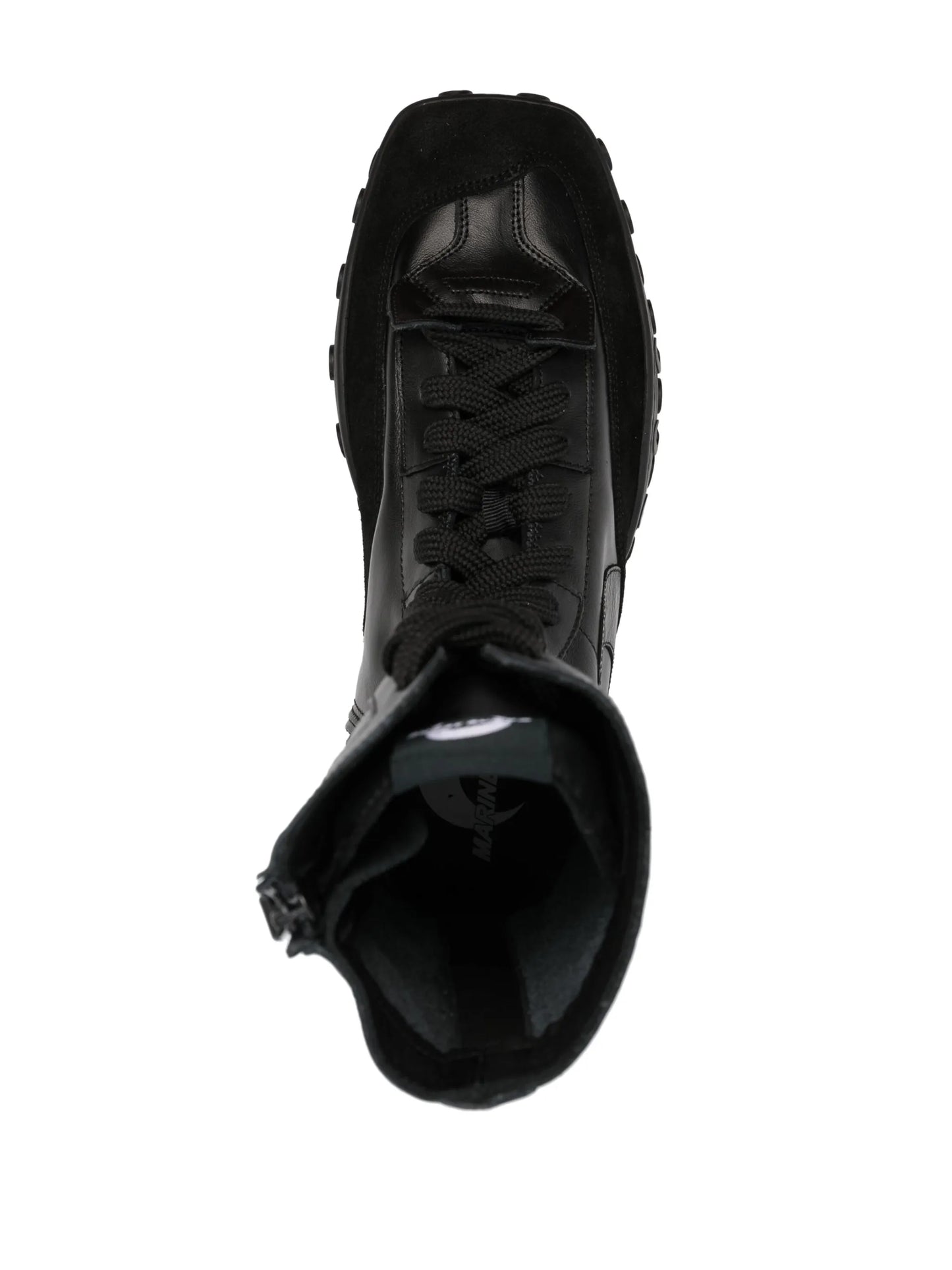 ridged-sole lace-up boots