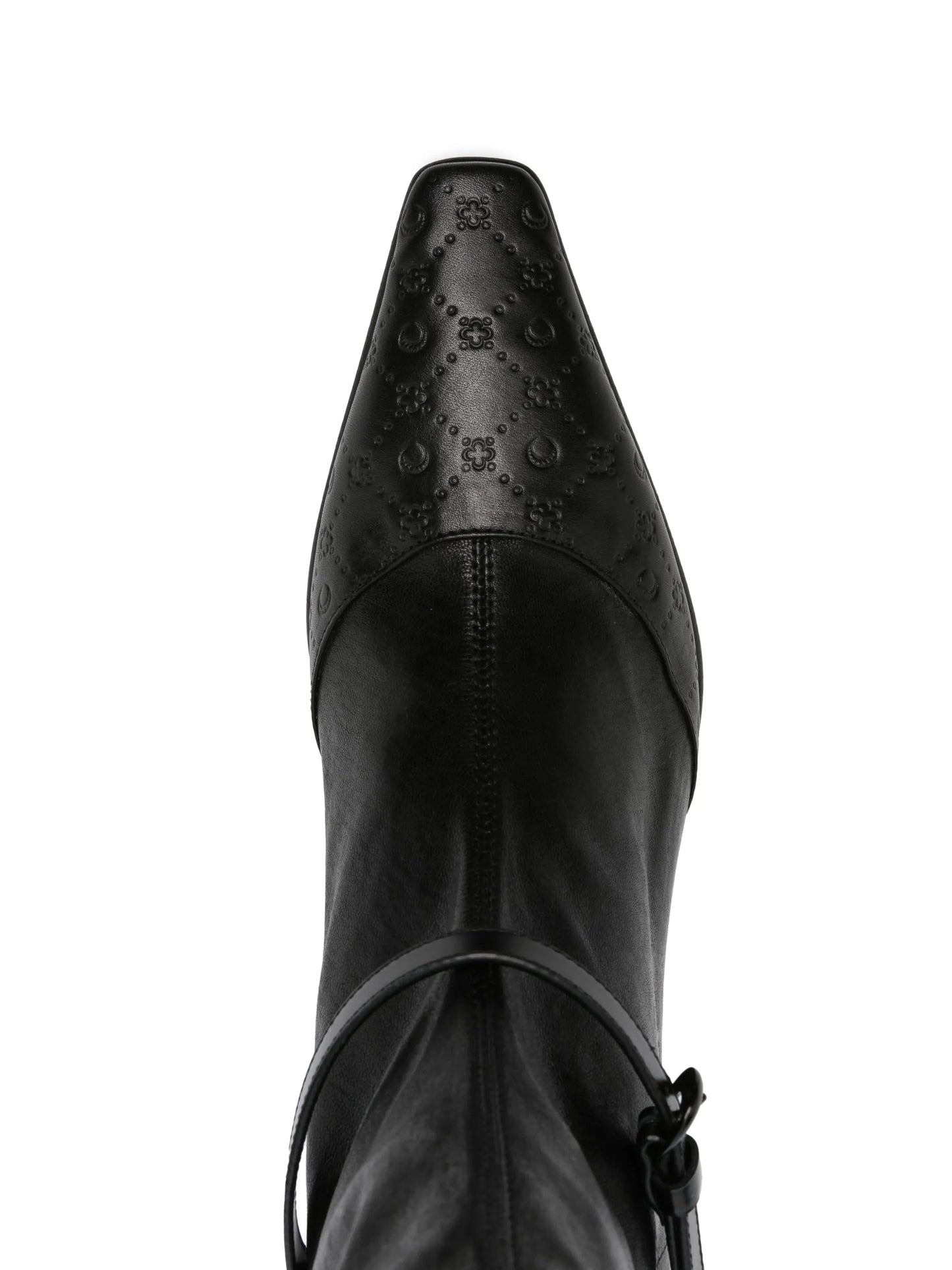 logo-embossed 70mm leather boots