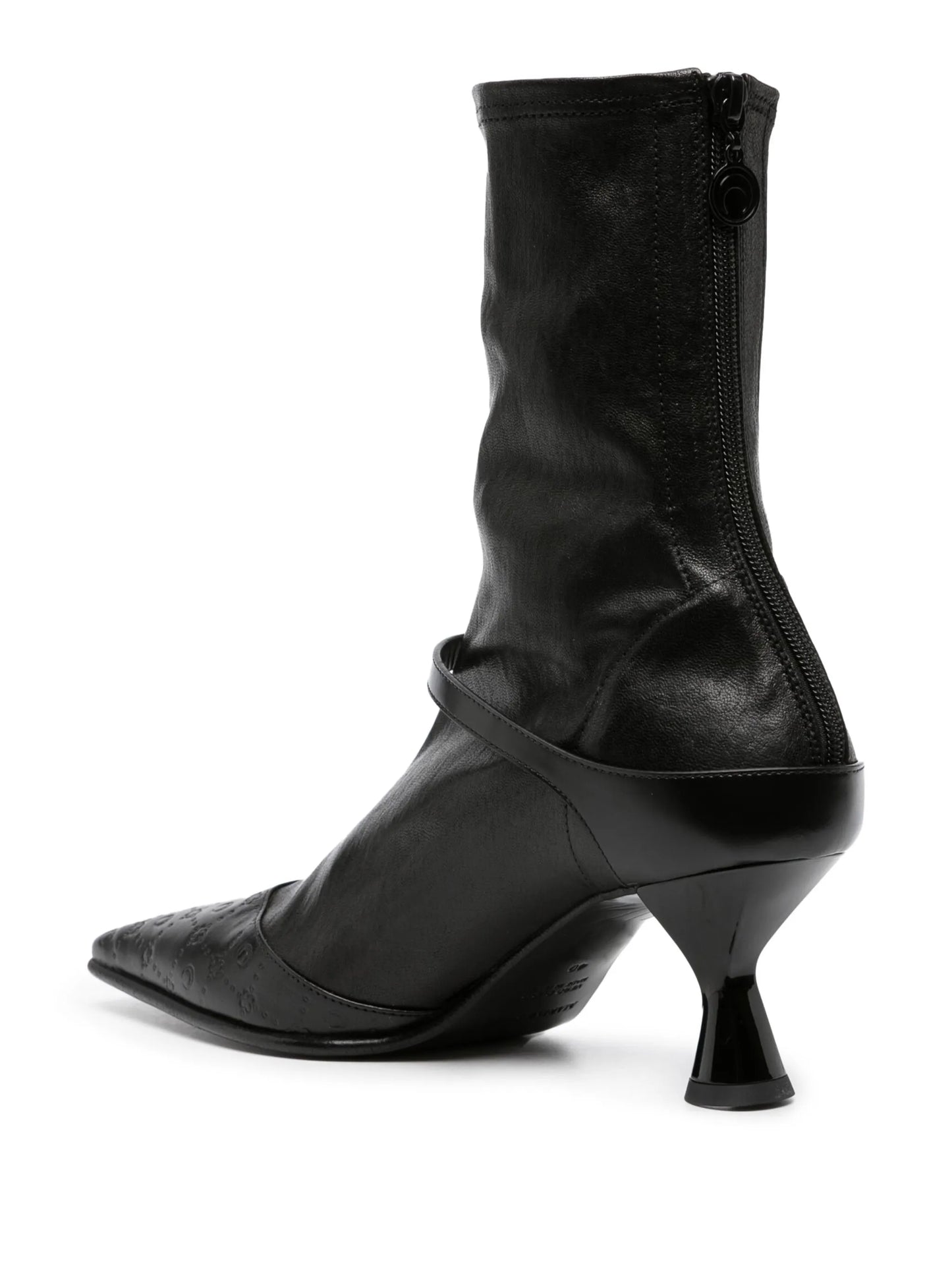 logo-embossed 70mm leather boots