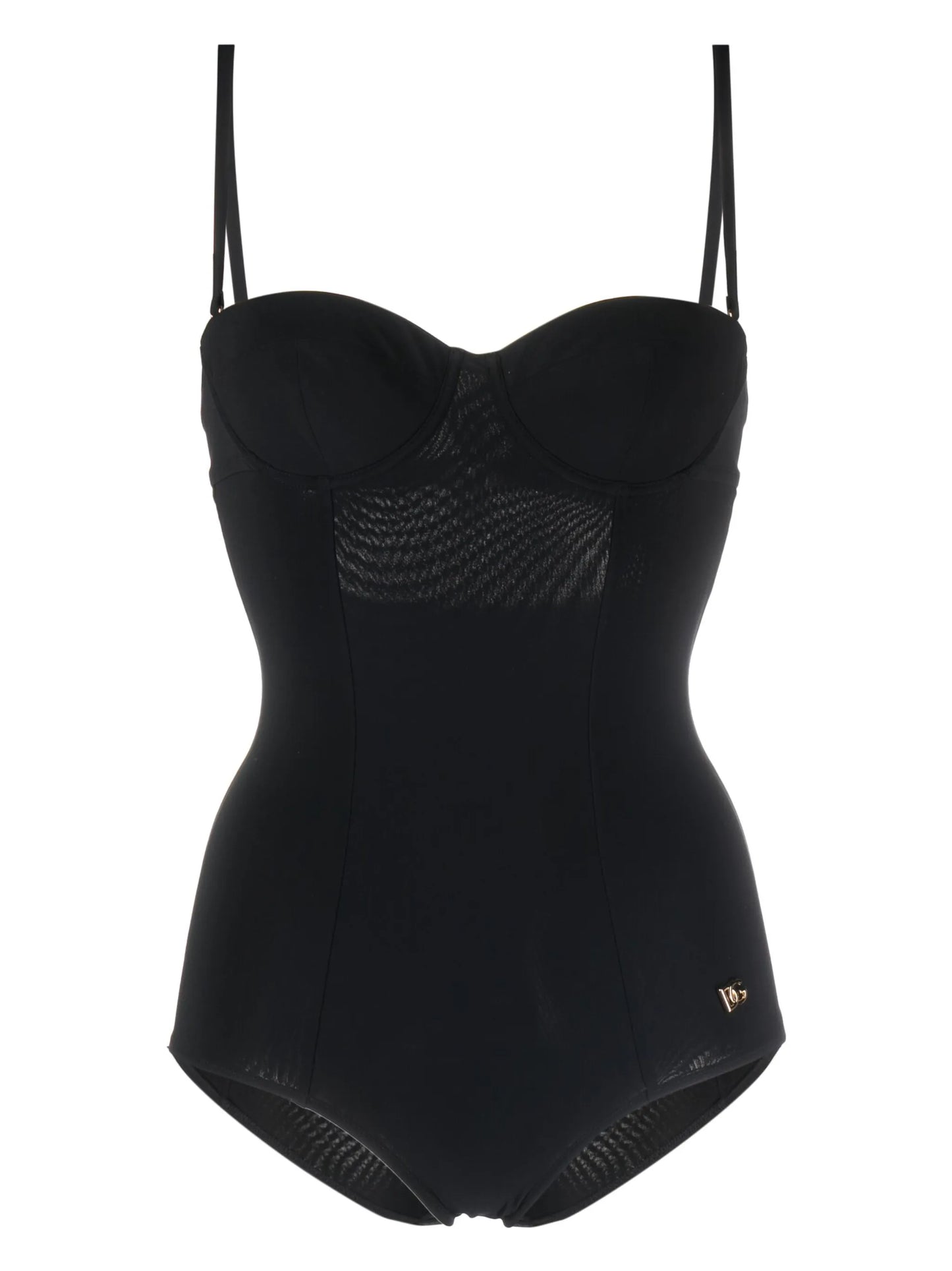 logo-plaque swimsuit