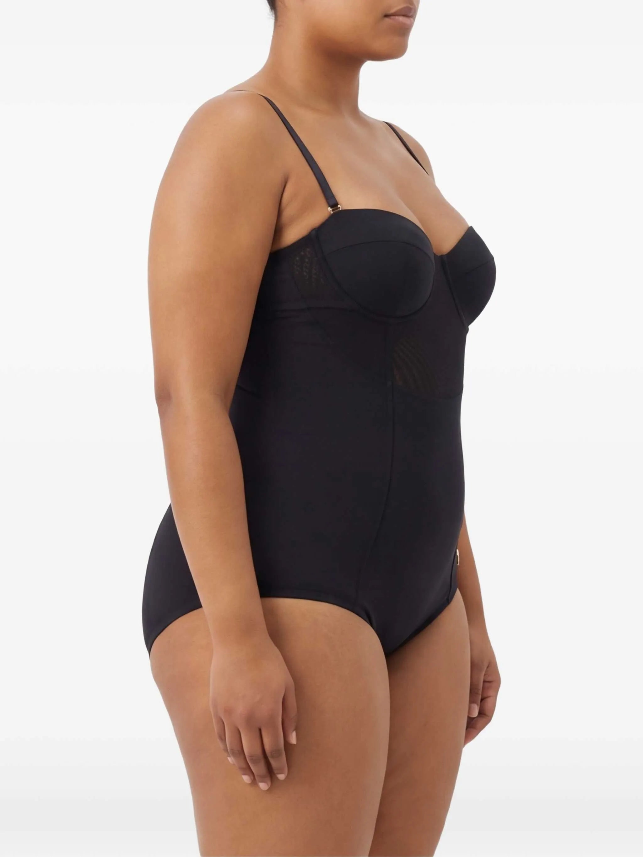 logo-plaque swimsuit
