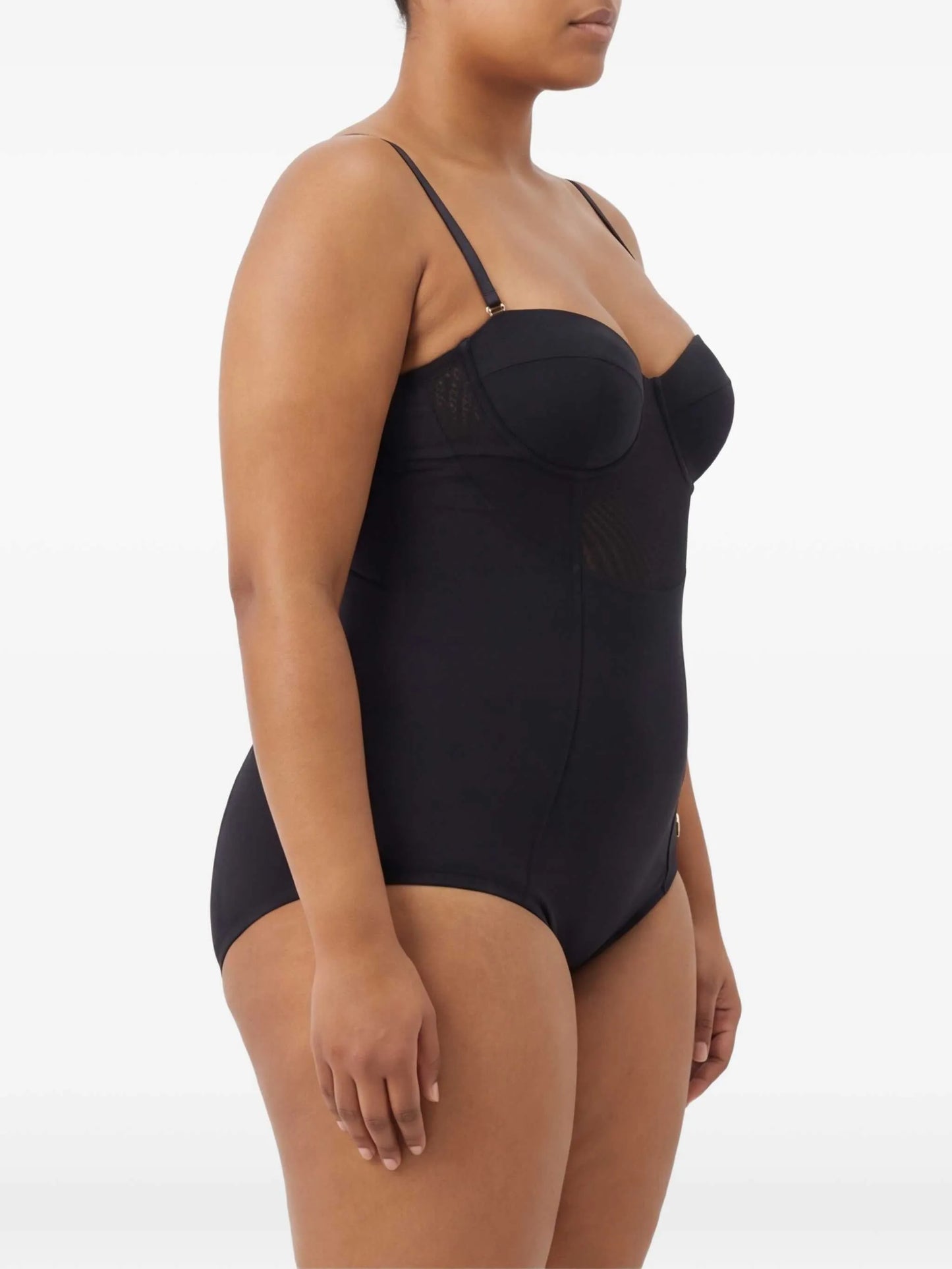 logo-plaque swimsuit