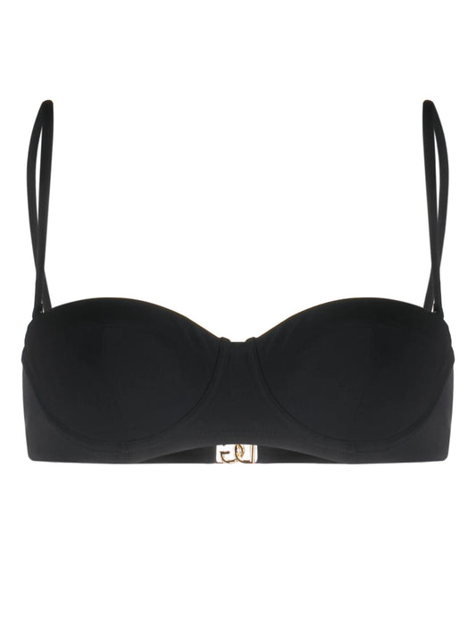 logo-plaque bikini top