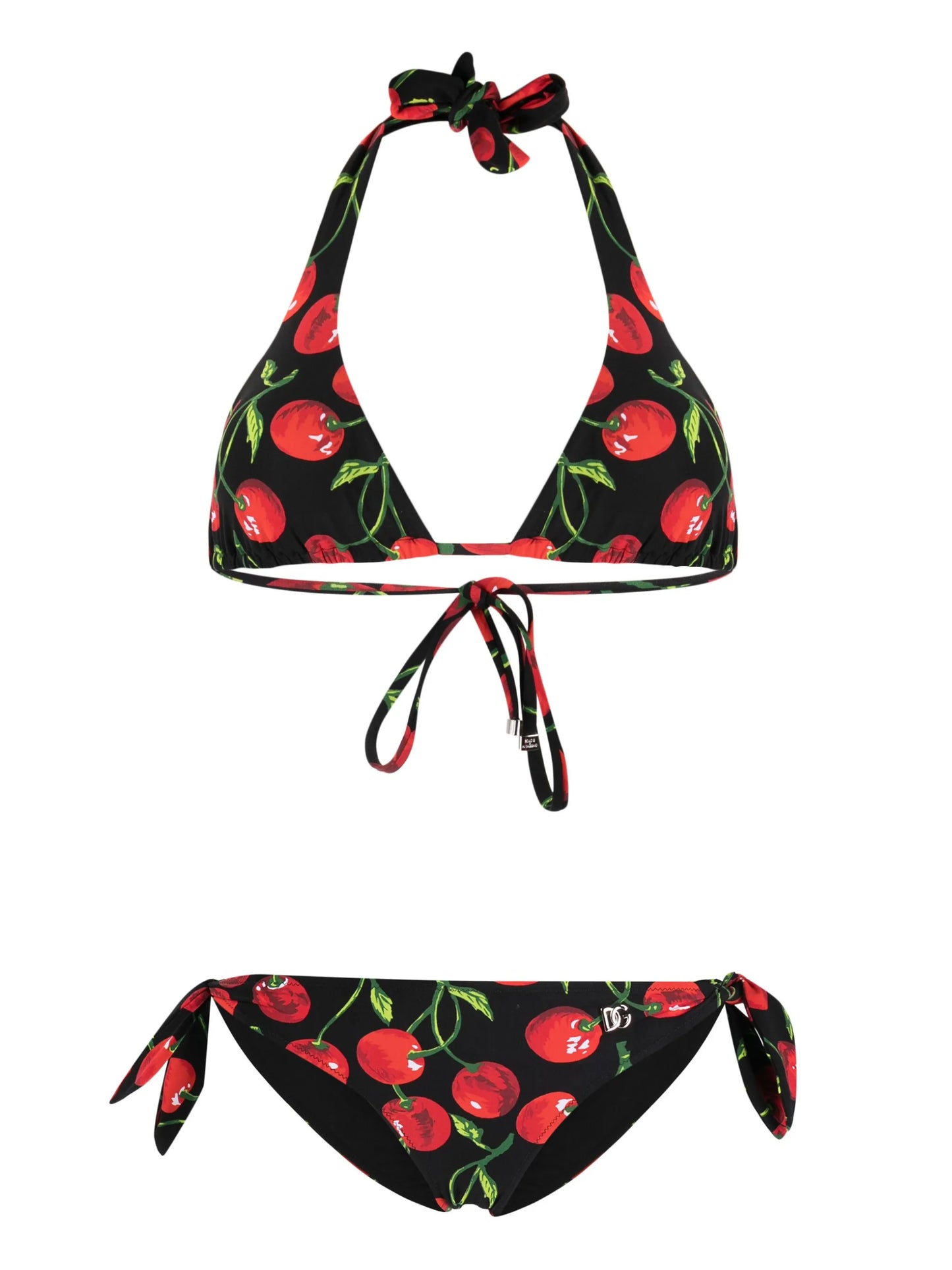 cherry-print triangle bikini