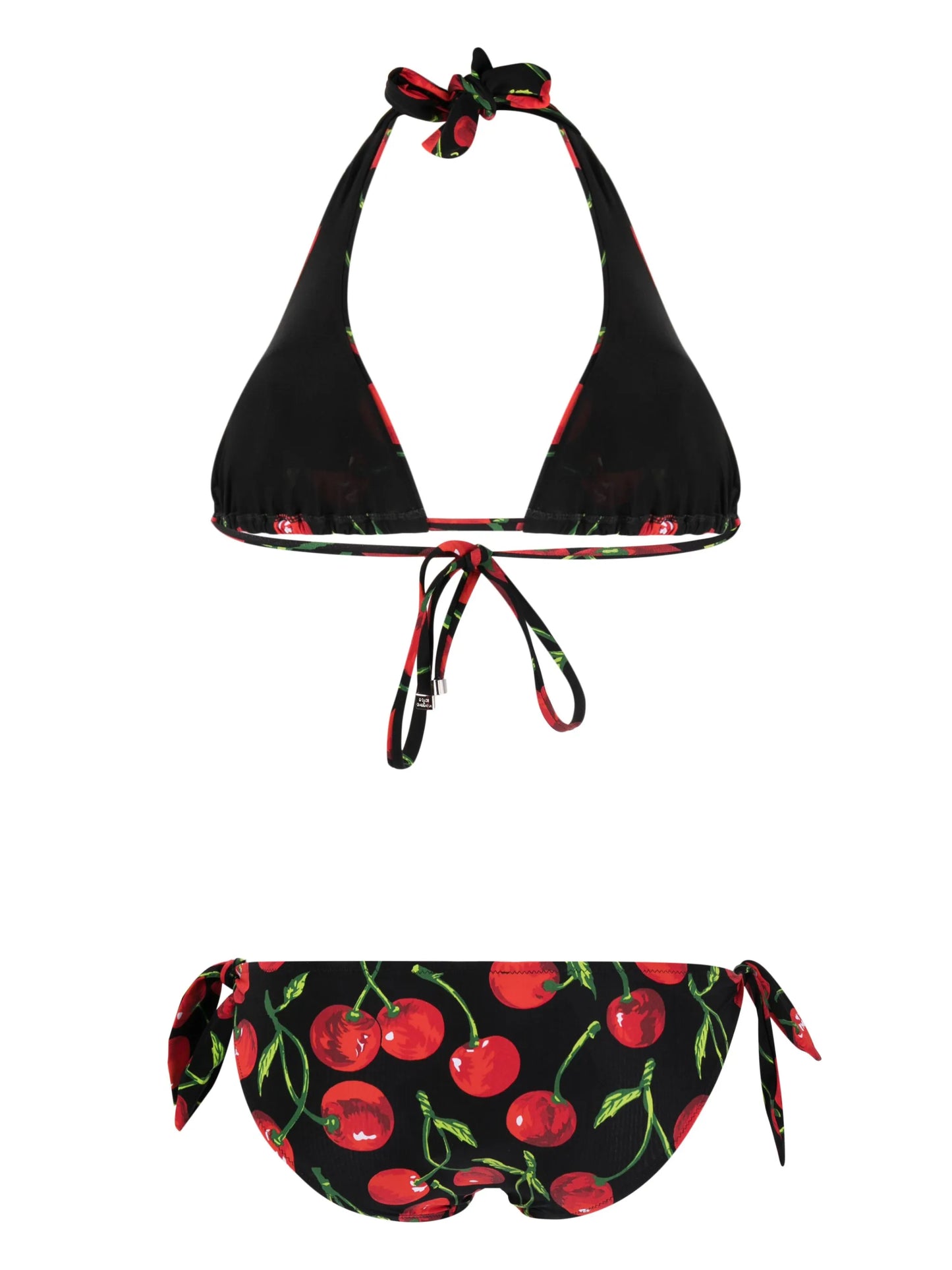 cherry-print triangle bikini