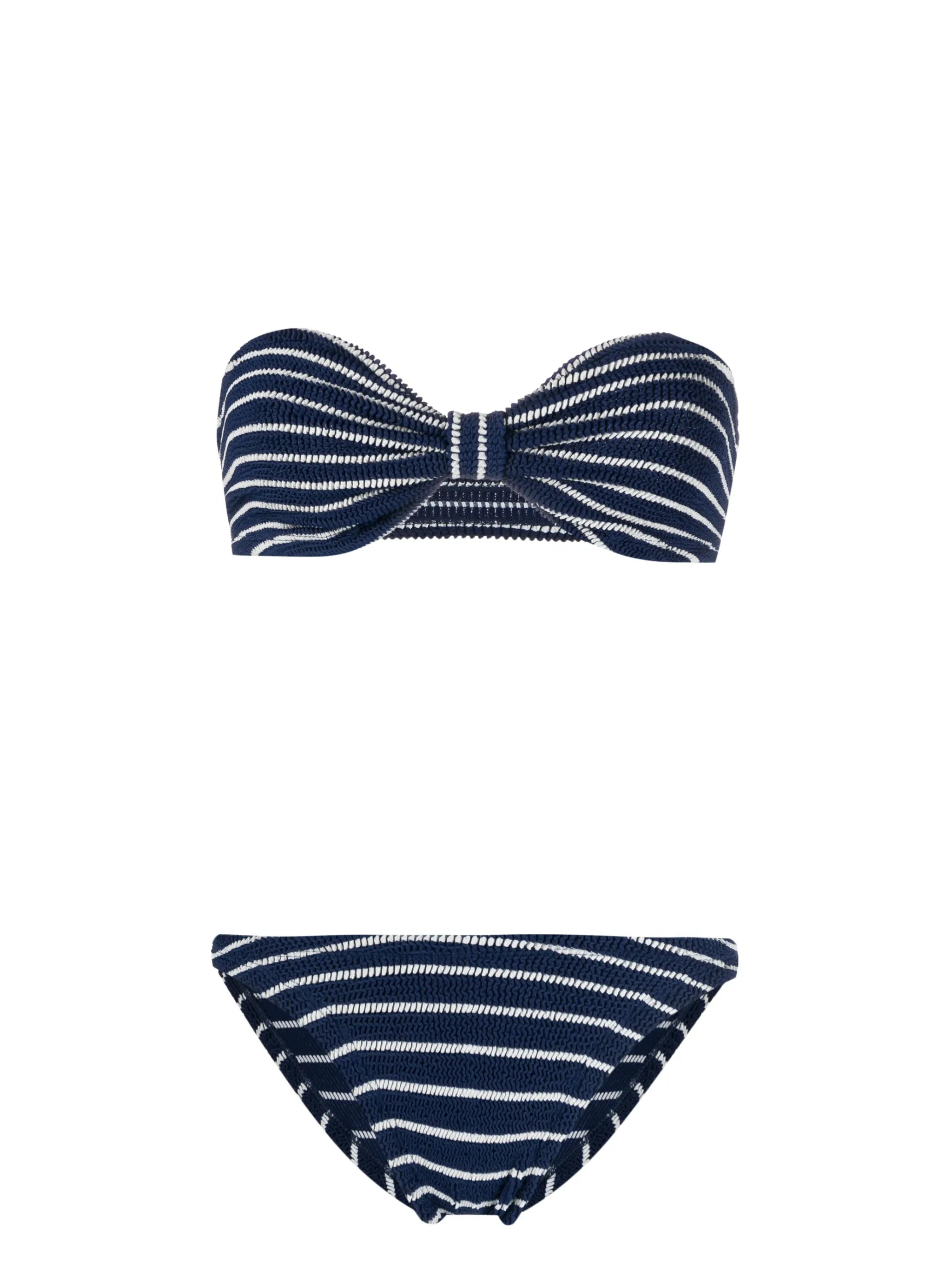 Jean striped bikini