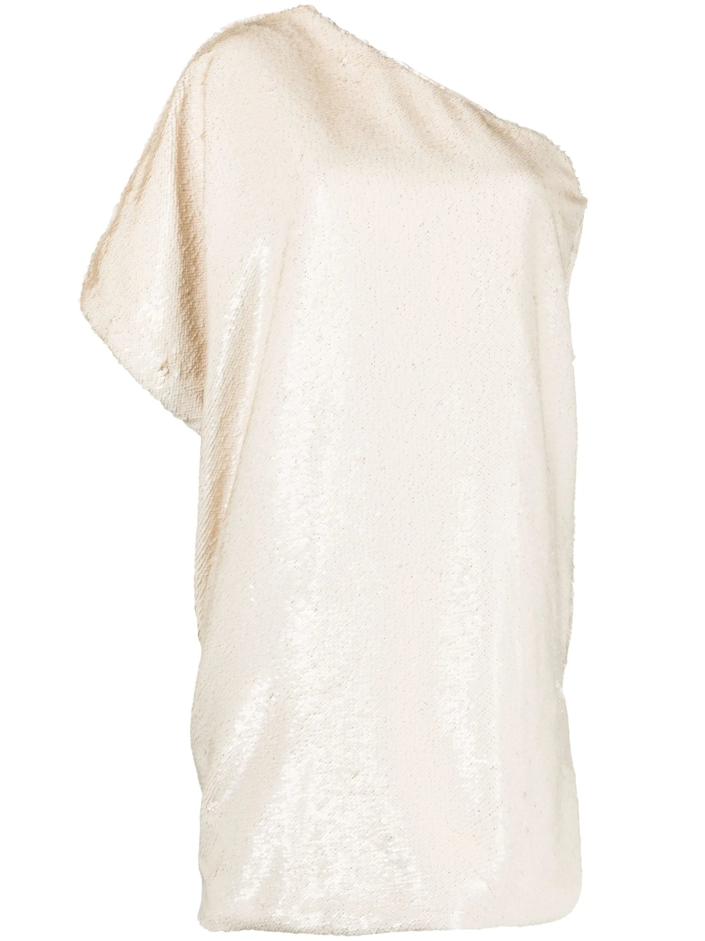 one-shoulder sequined mini dress