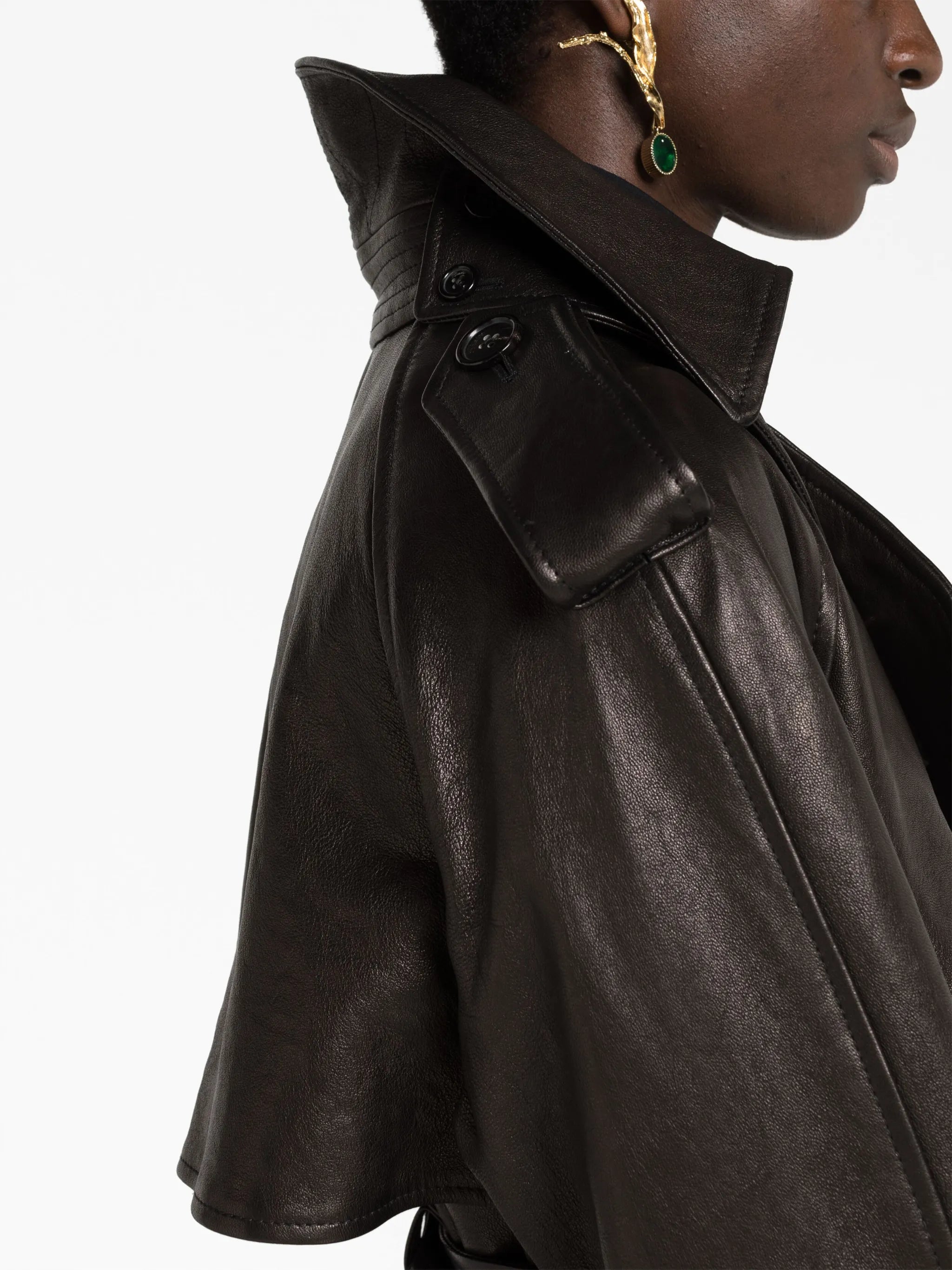 The Rennie leather trench coat