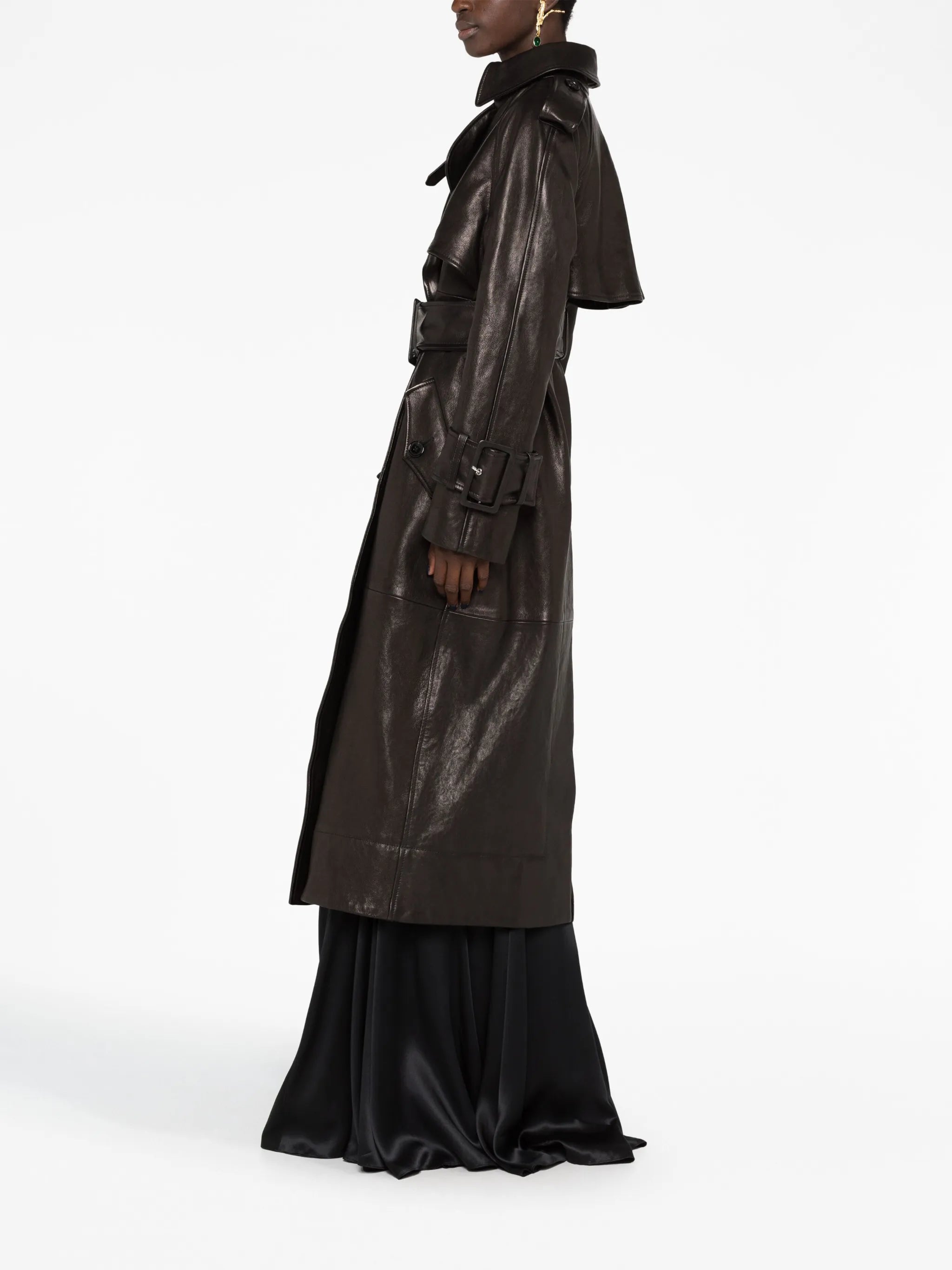The Rennie leather trench coat