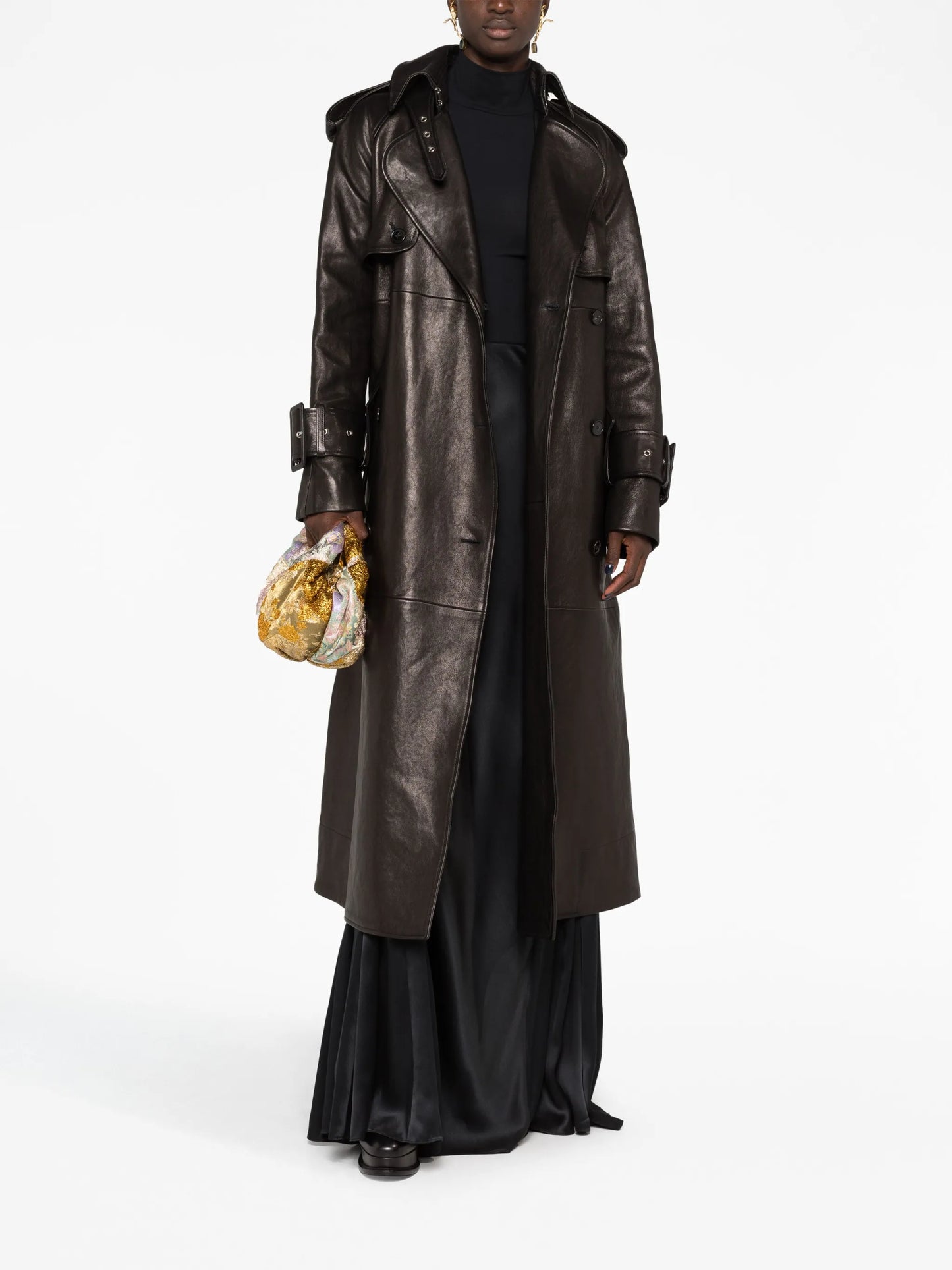 The Rennie leather trench coat
