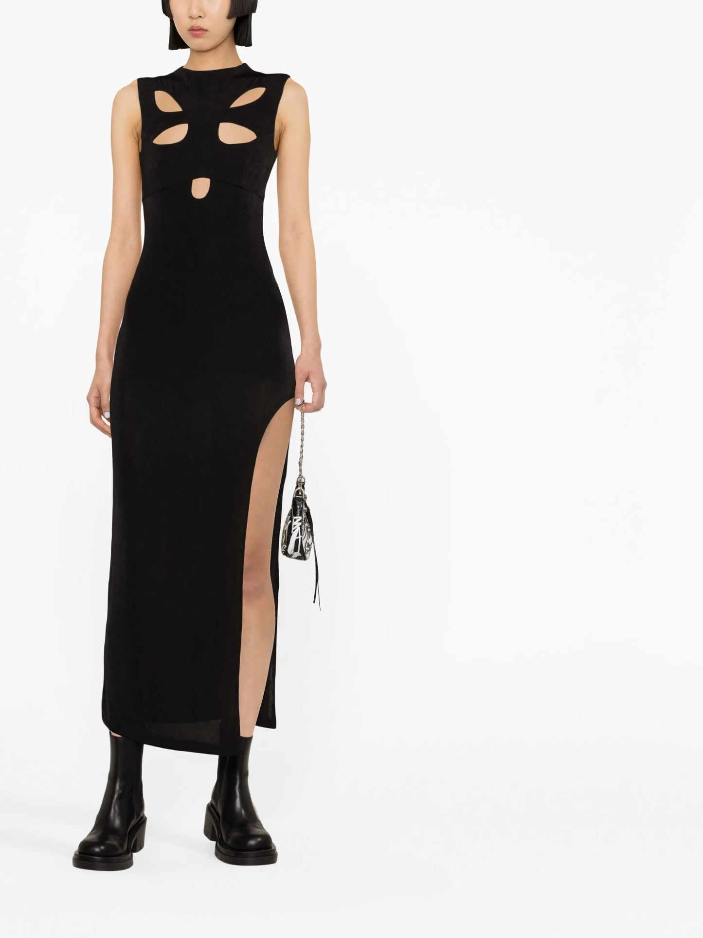 cut out-detailing midi dress
