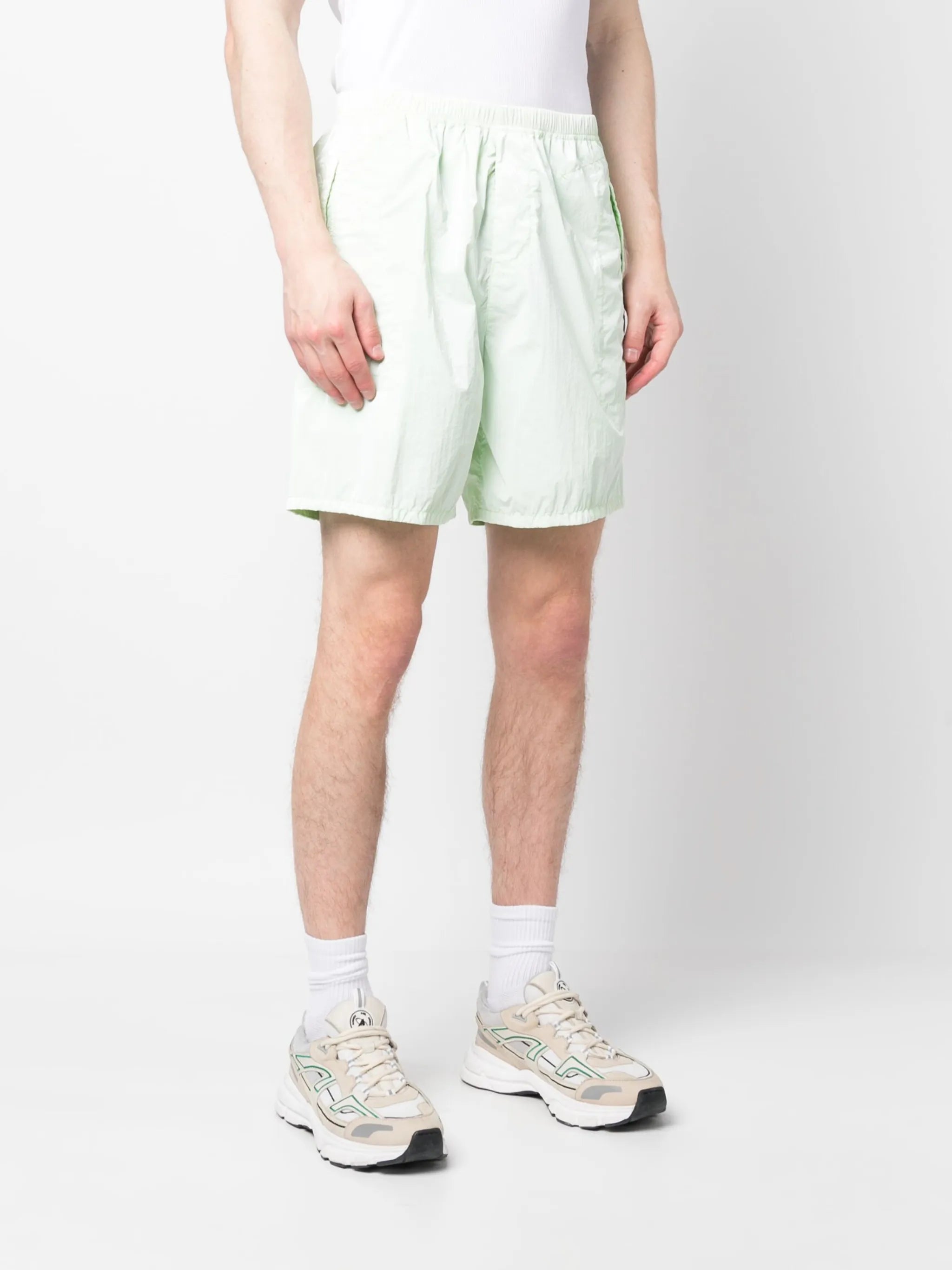 logo-print track shorts