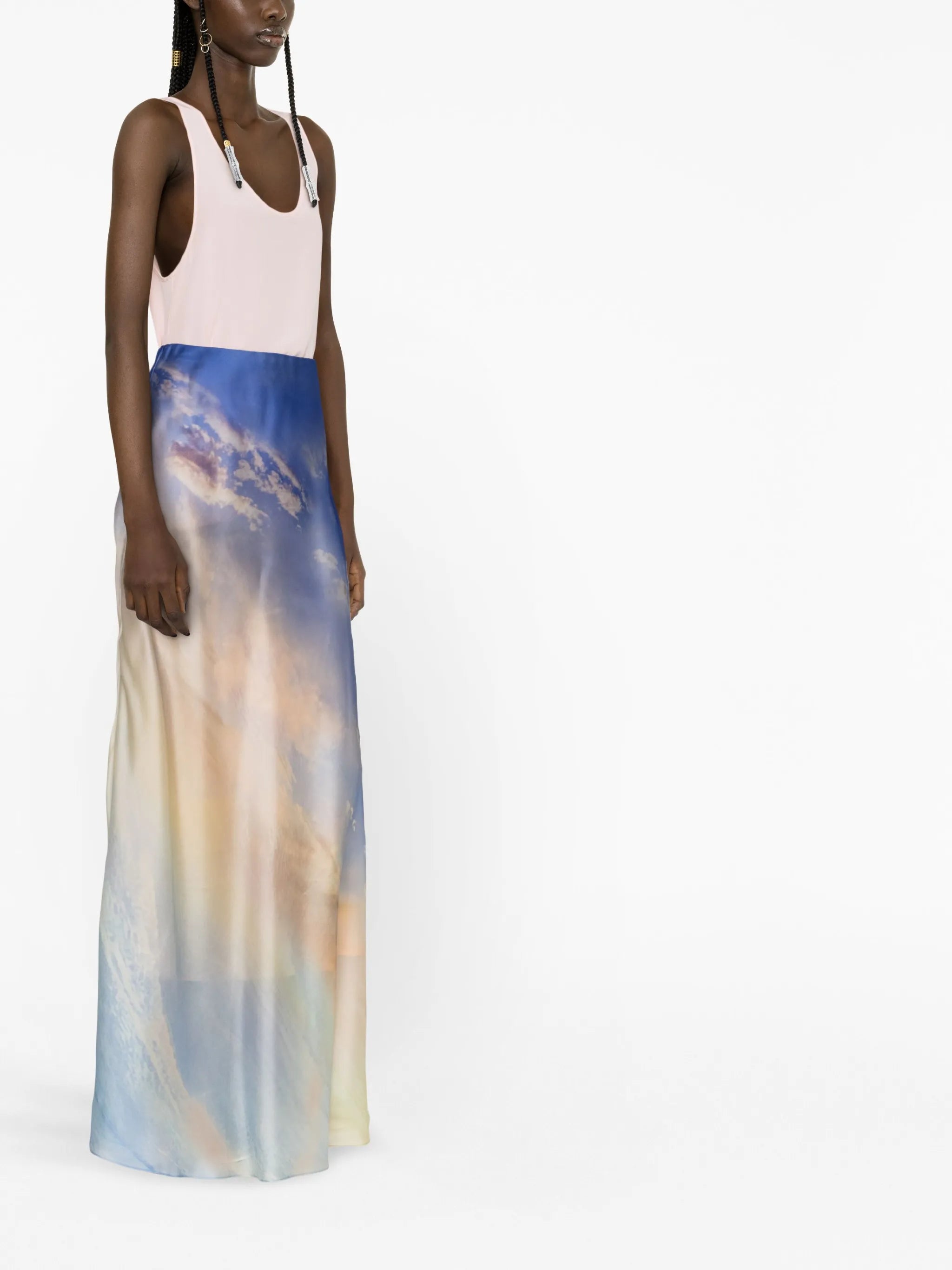 Tama graphic-print maxi skirt