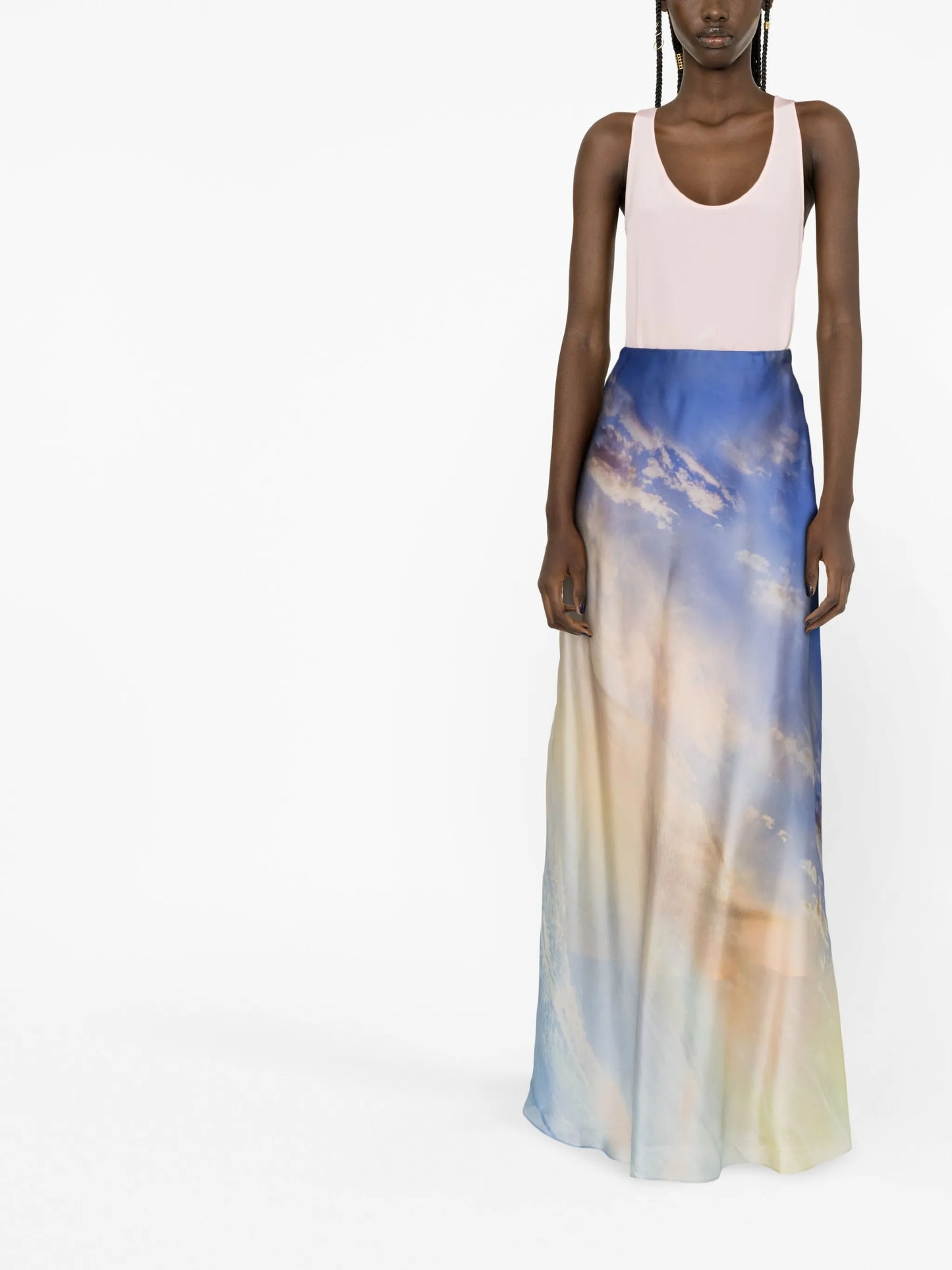 Tama graphic-print maxi skirt