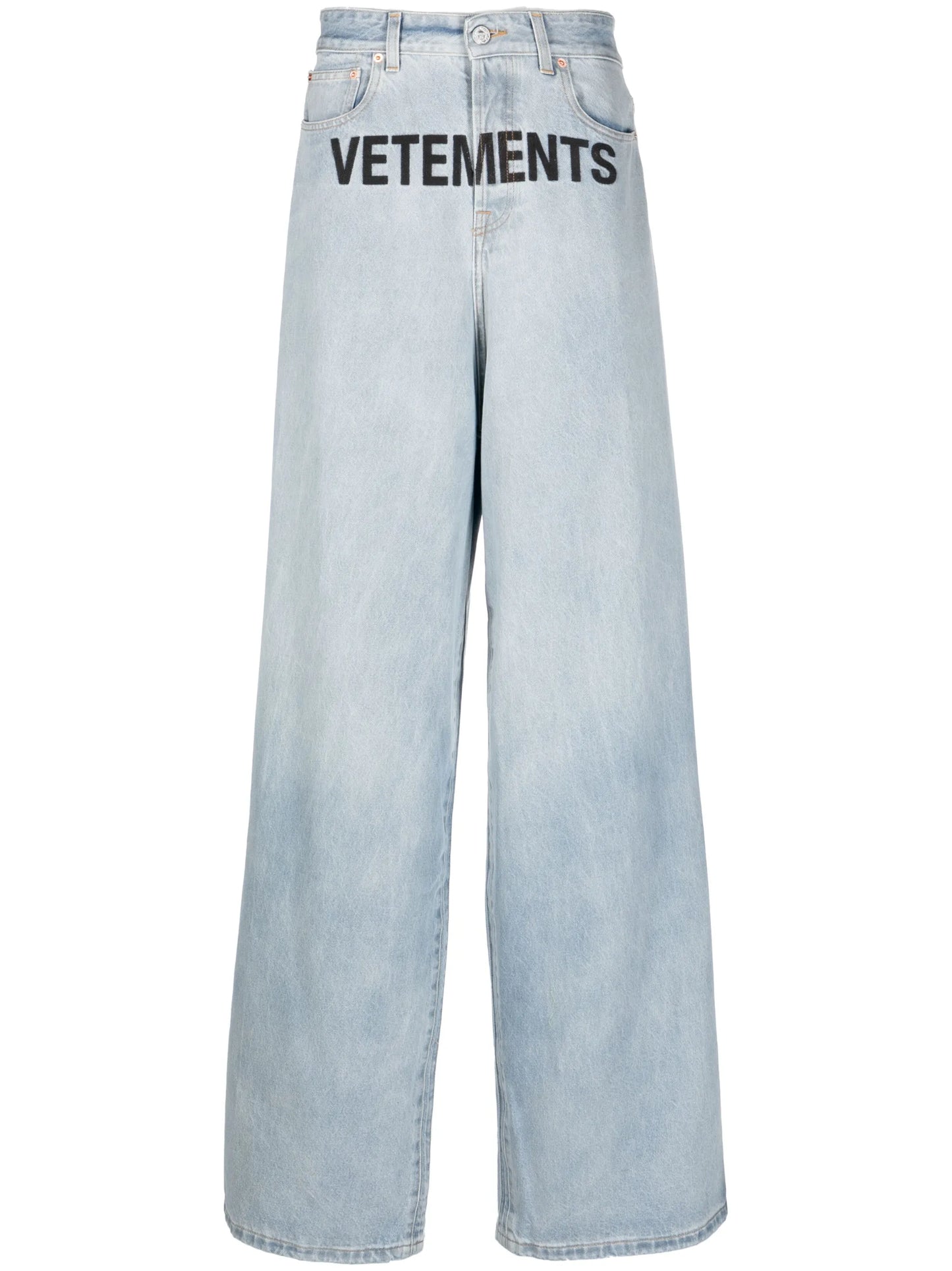 logo-print baggy jeans