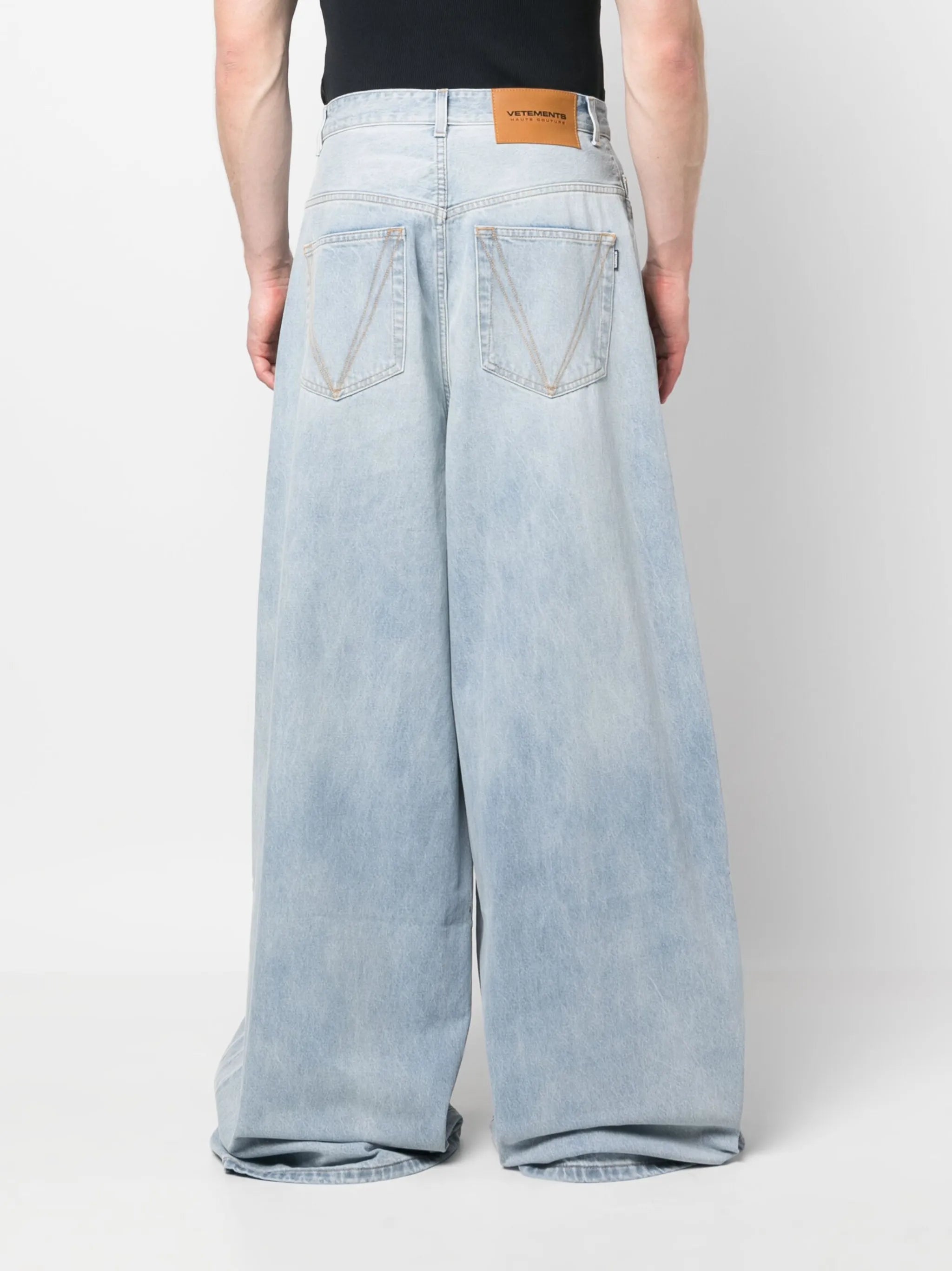 logo-print baggy jeans