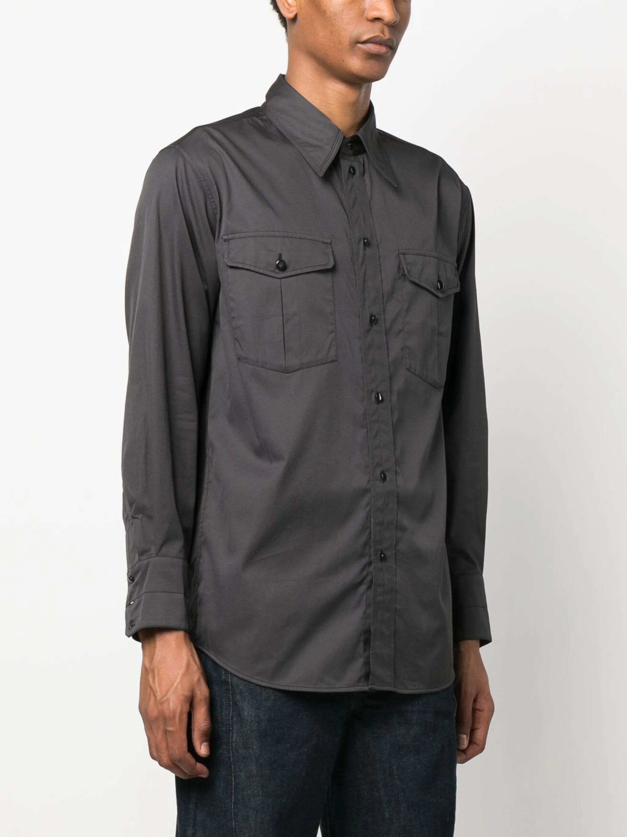 long-sleeve cotton shirt