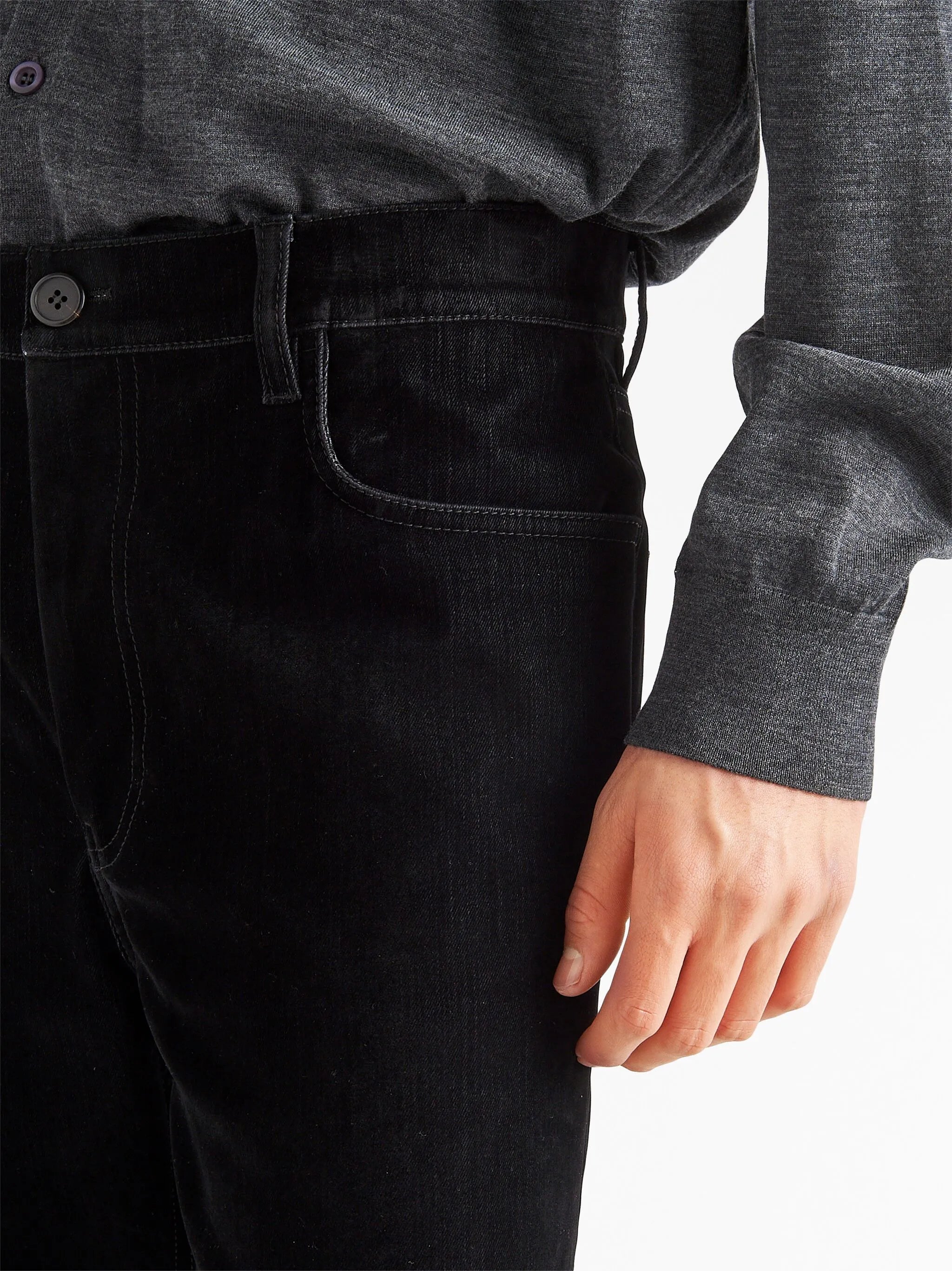 mid-rise straight jeans