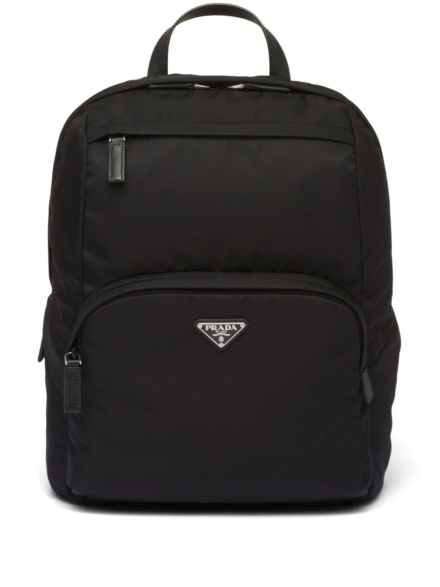 Re-nylon and Saffiano leather backpack