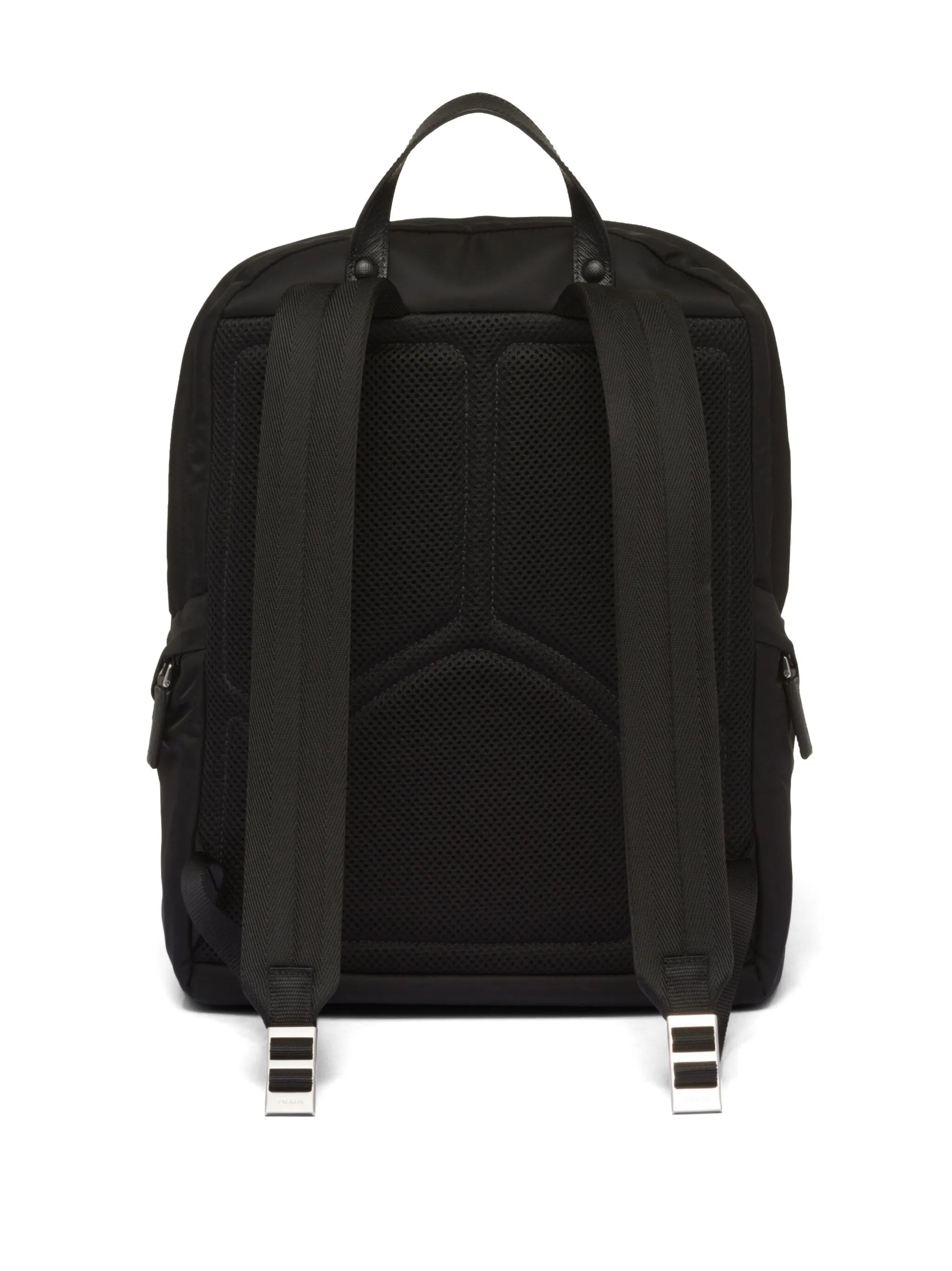 Re-nylon and Saffiano leather backpack