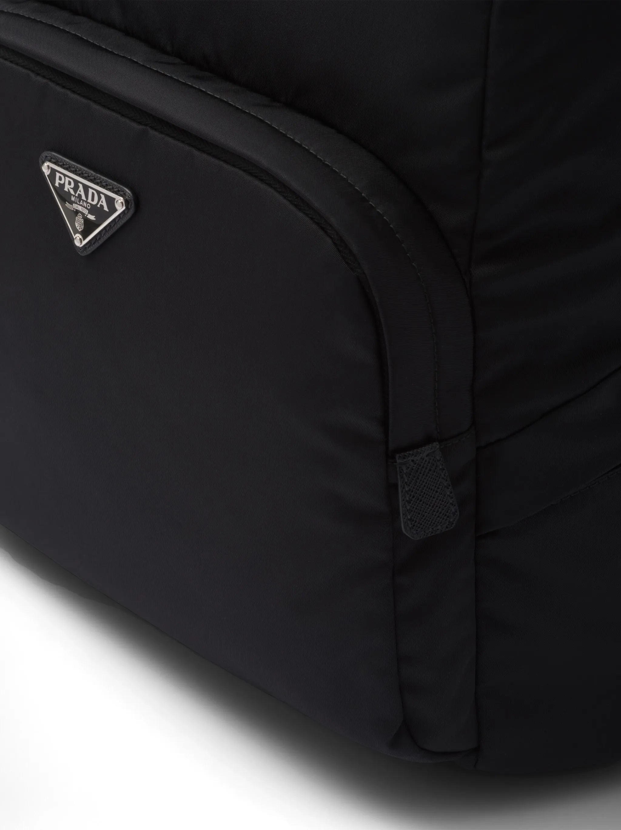 Re-nylon and Saffiano leather backpack