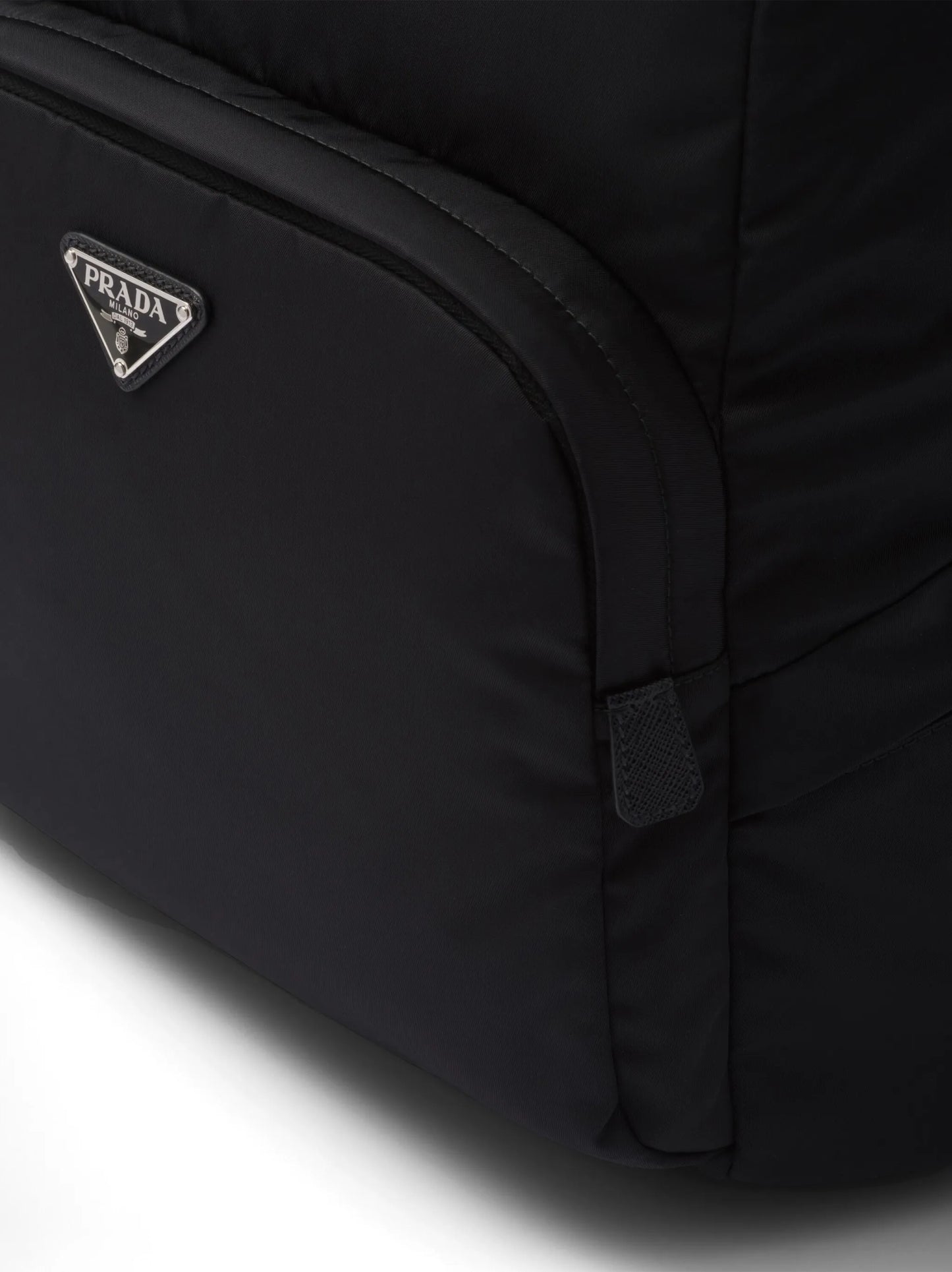 Re-nylon and Saffiano leather backpack