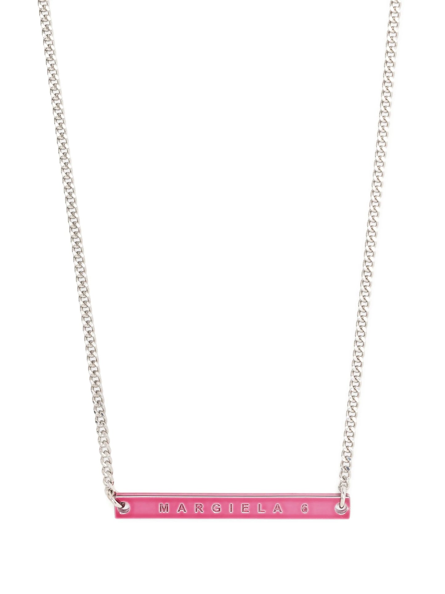 bar logo-engraved necklace