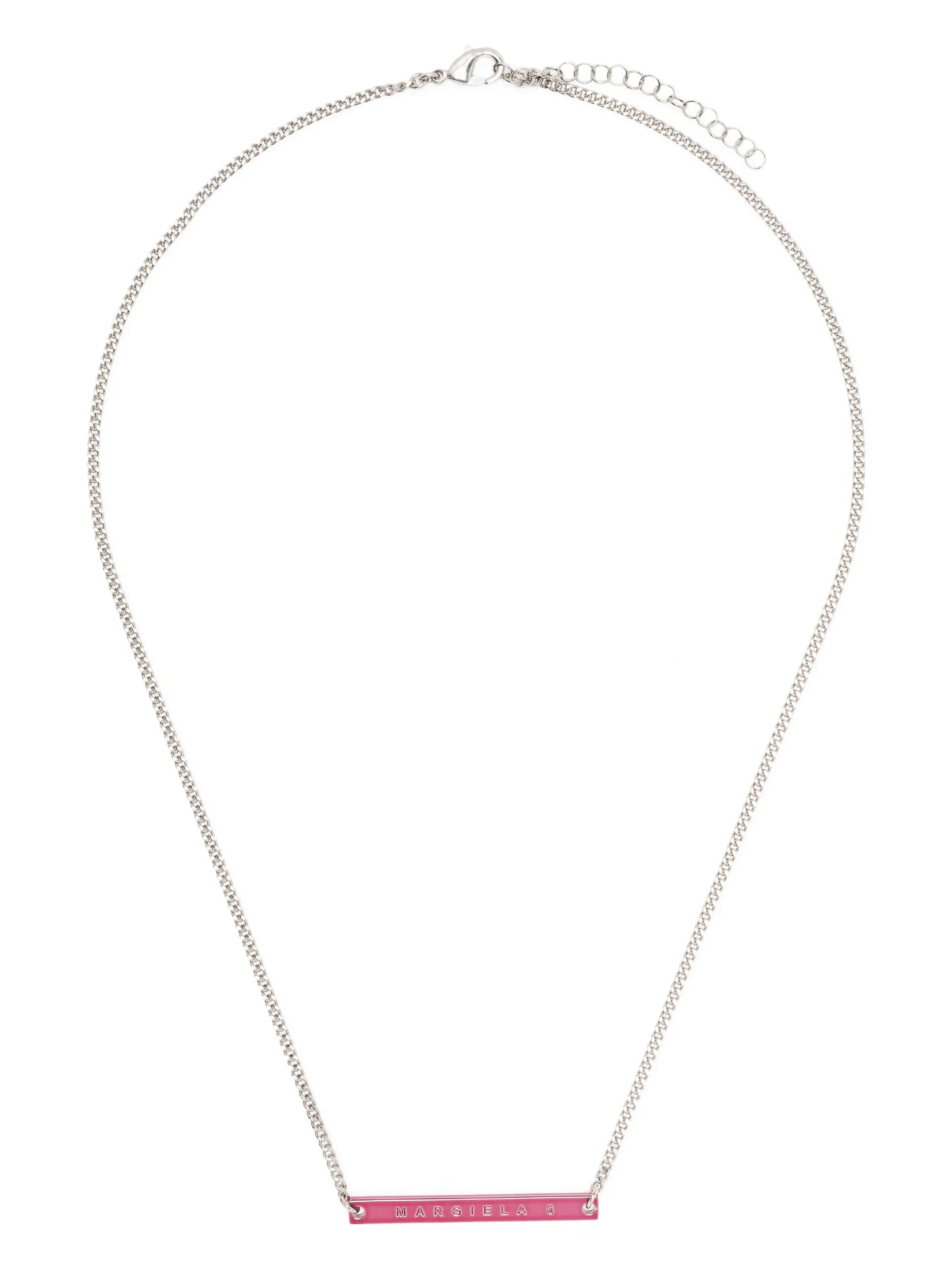 bar logo-engraved necklace