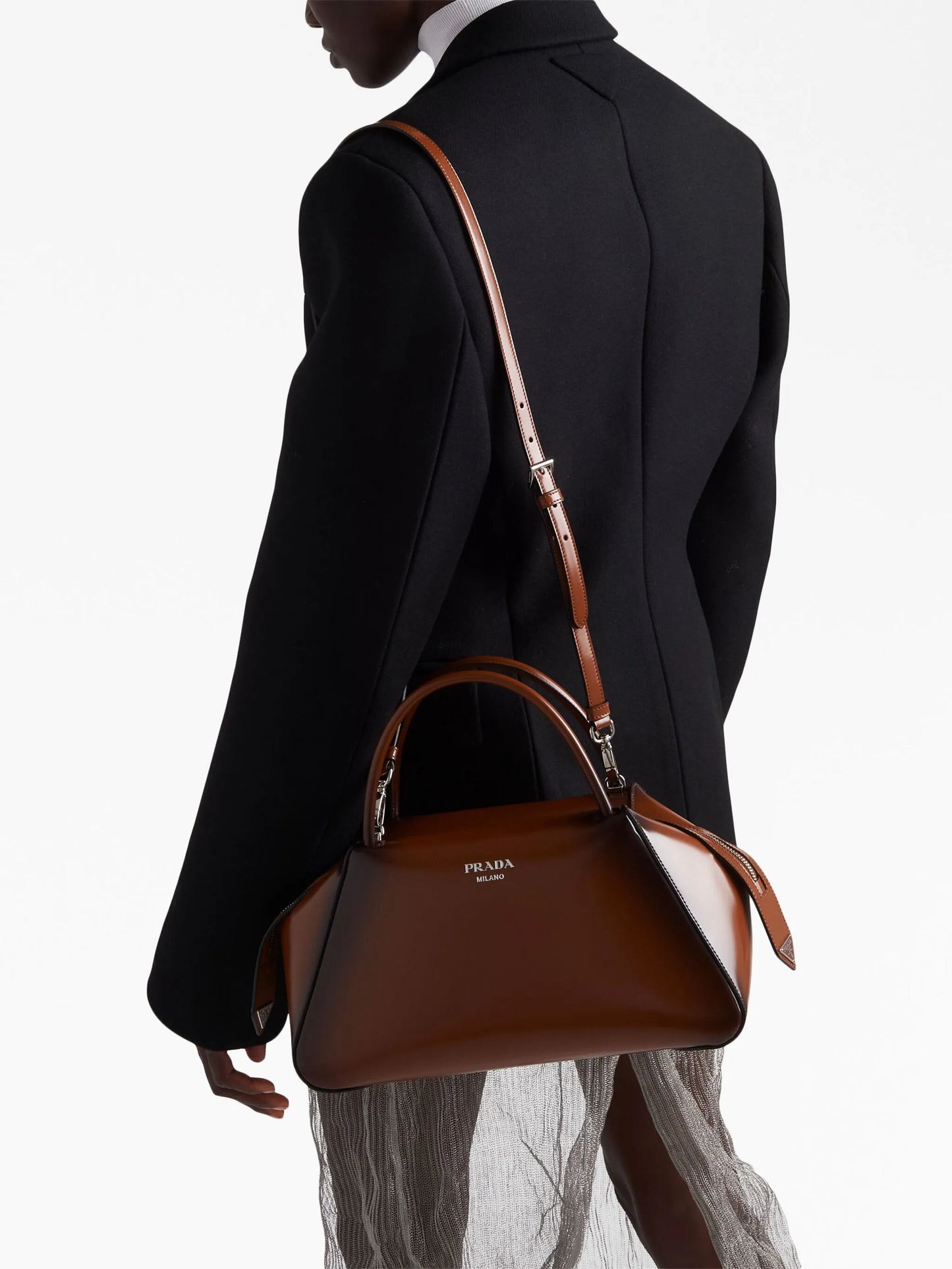 Medium brushed leather Prada Supernova handbag