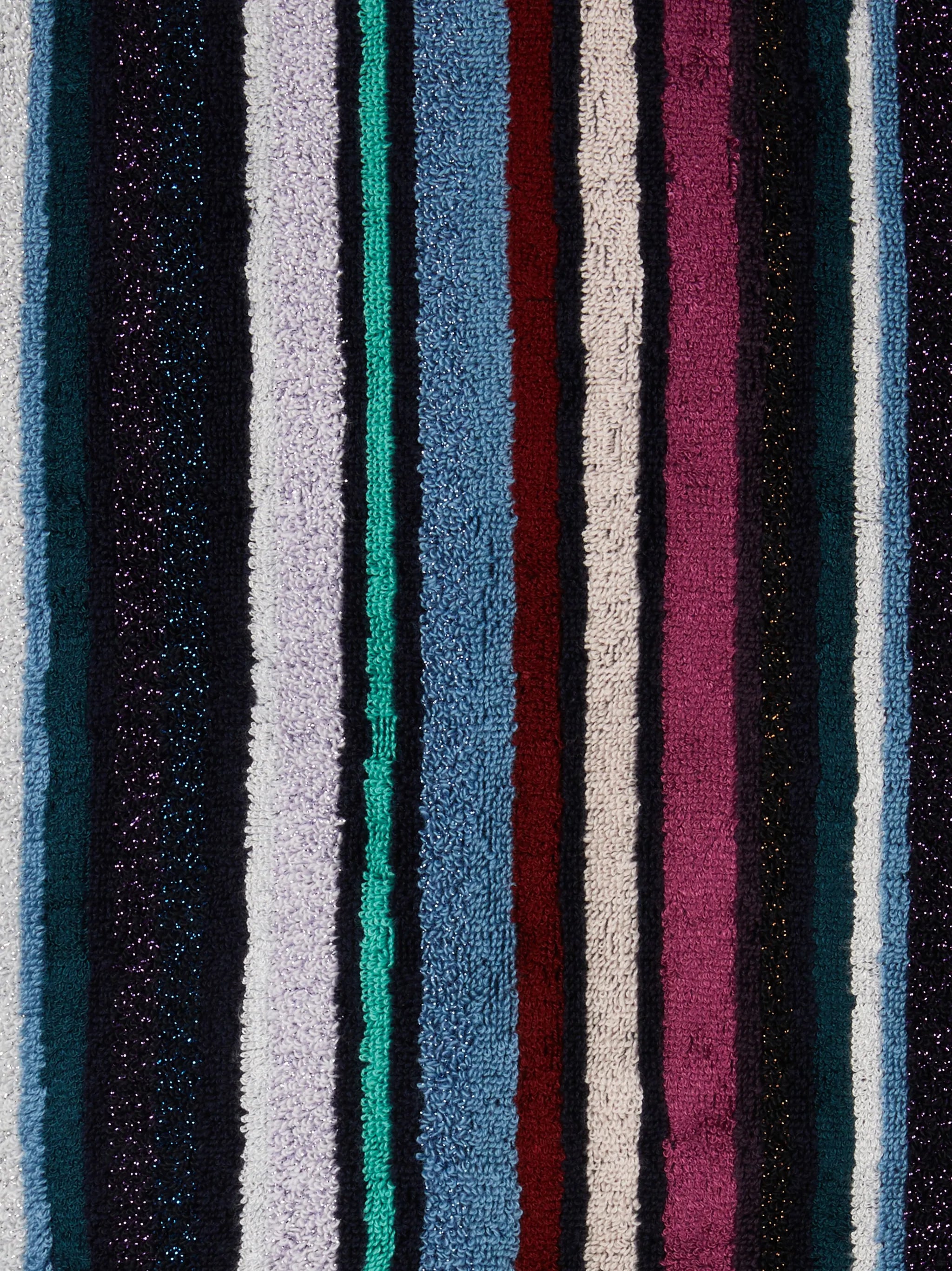 stripe-pattern cotton bathrobe