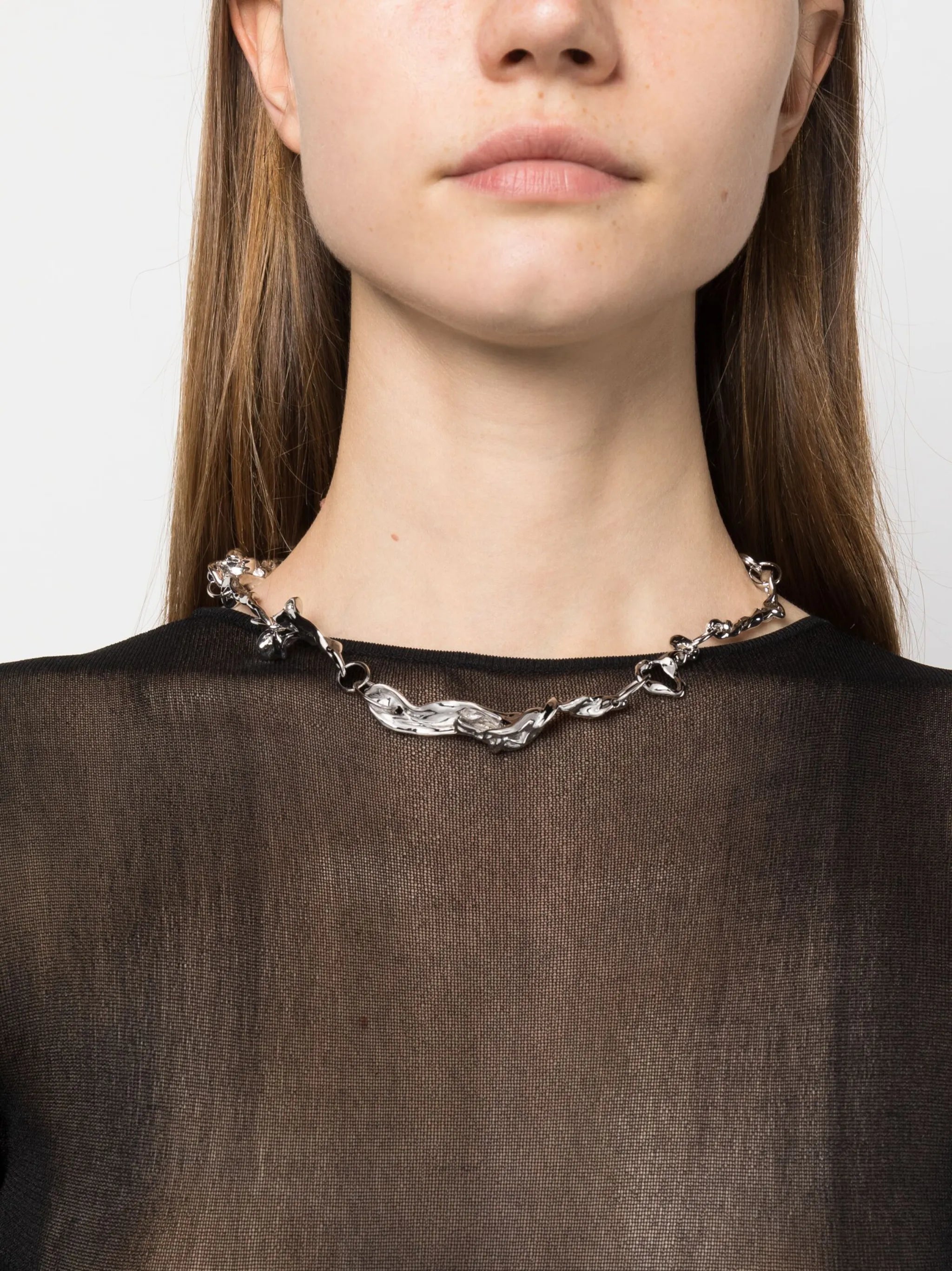 cable-link sculpted necklace