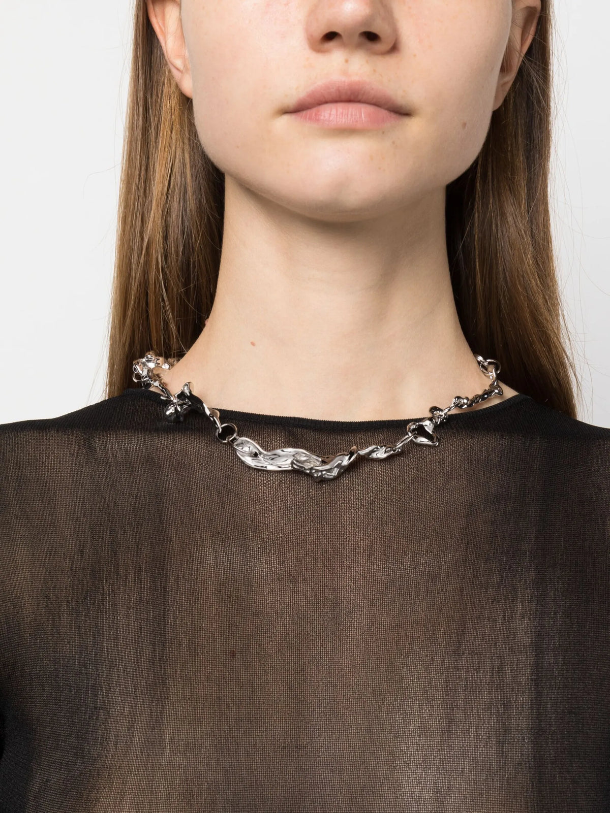 cable-link sculpted necklace