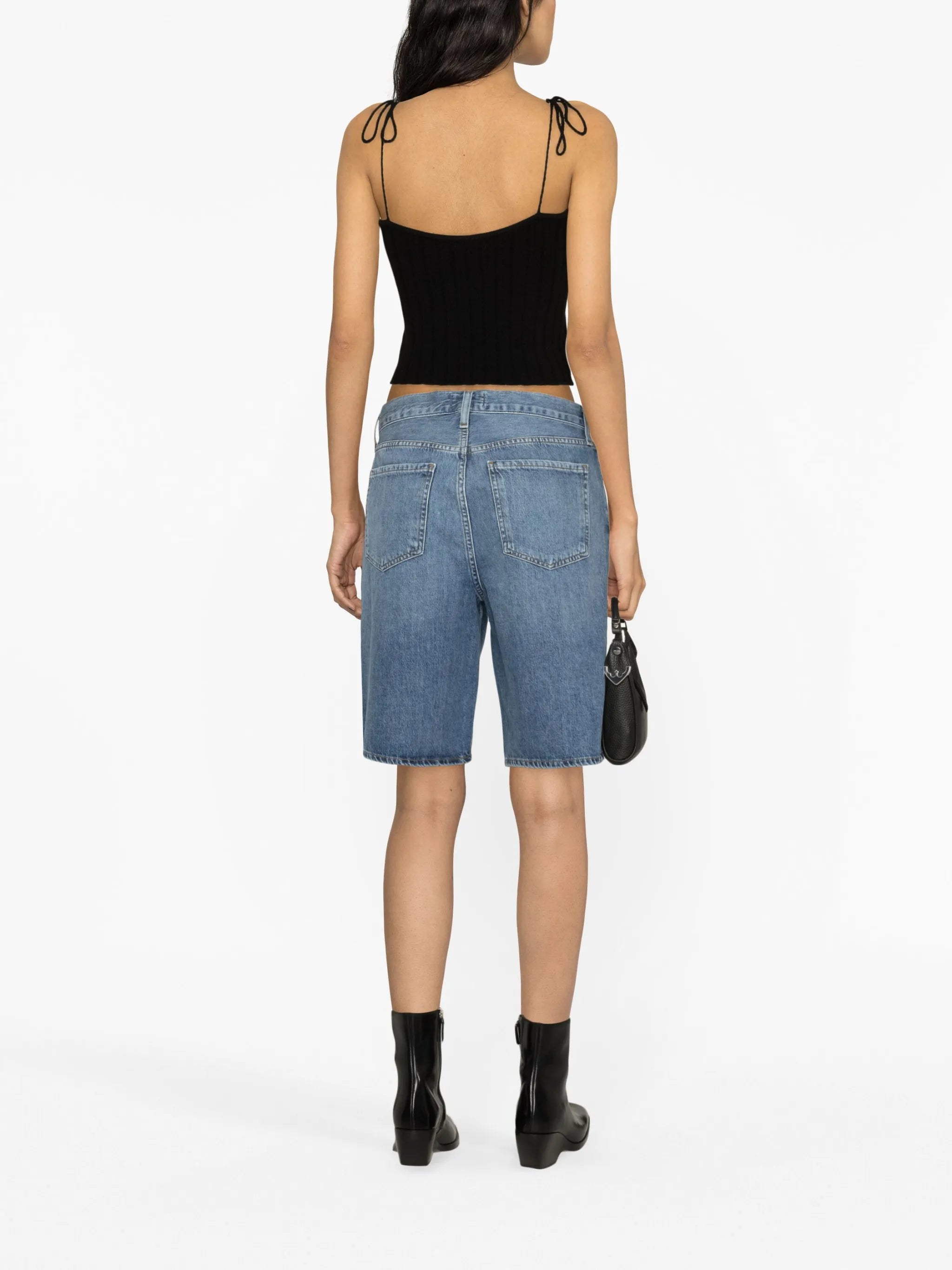 low-rise denim shorts