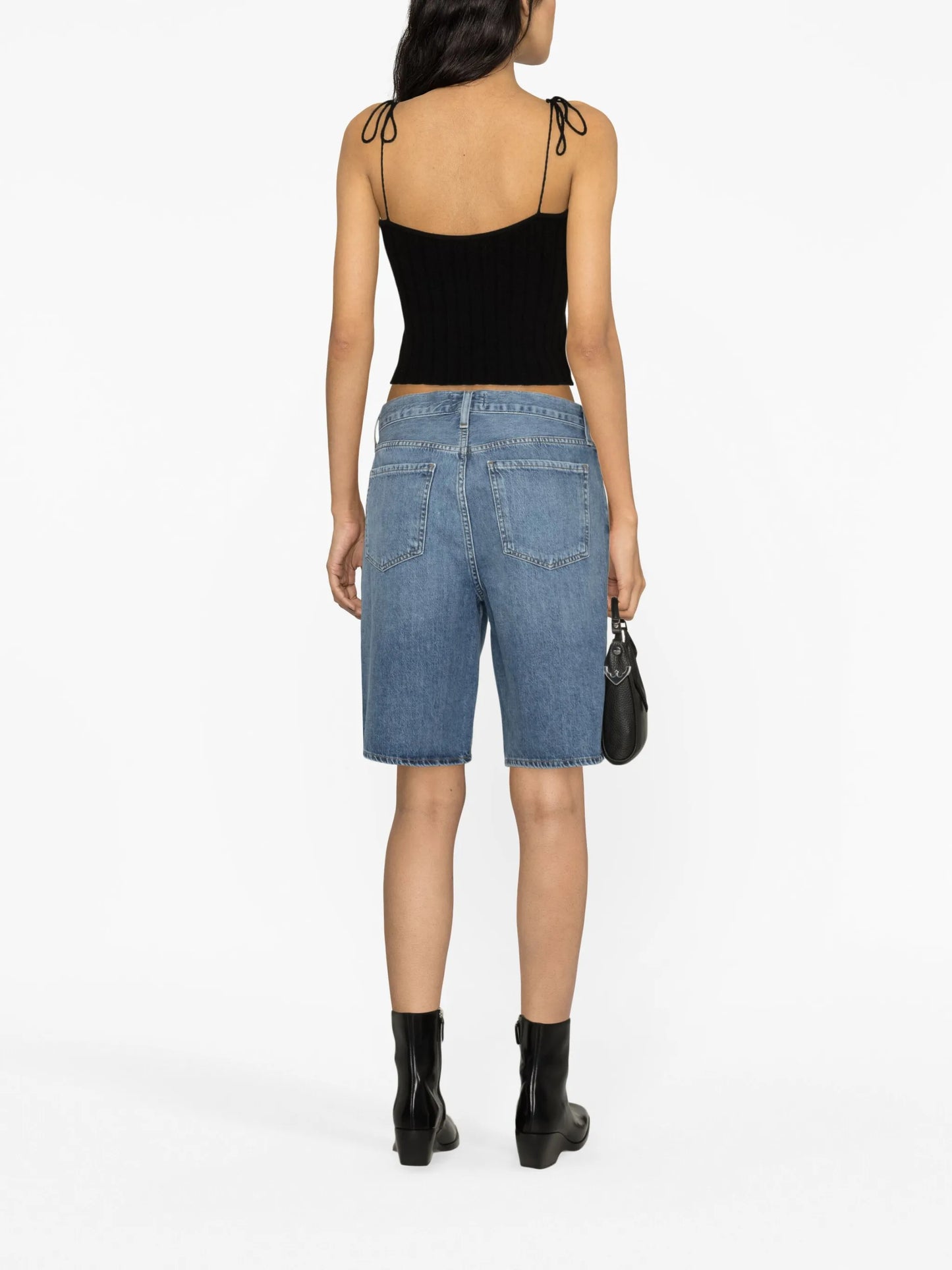low-rise denim shorts