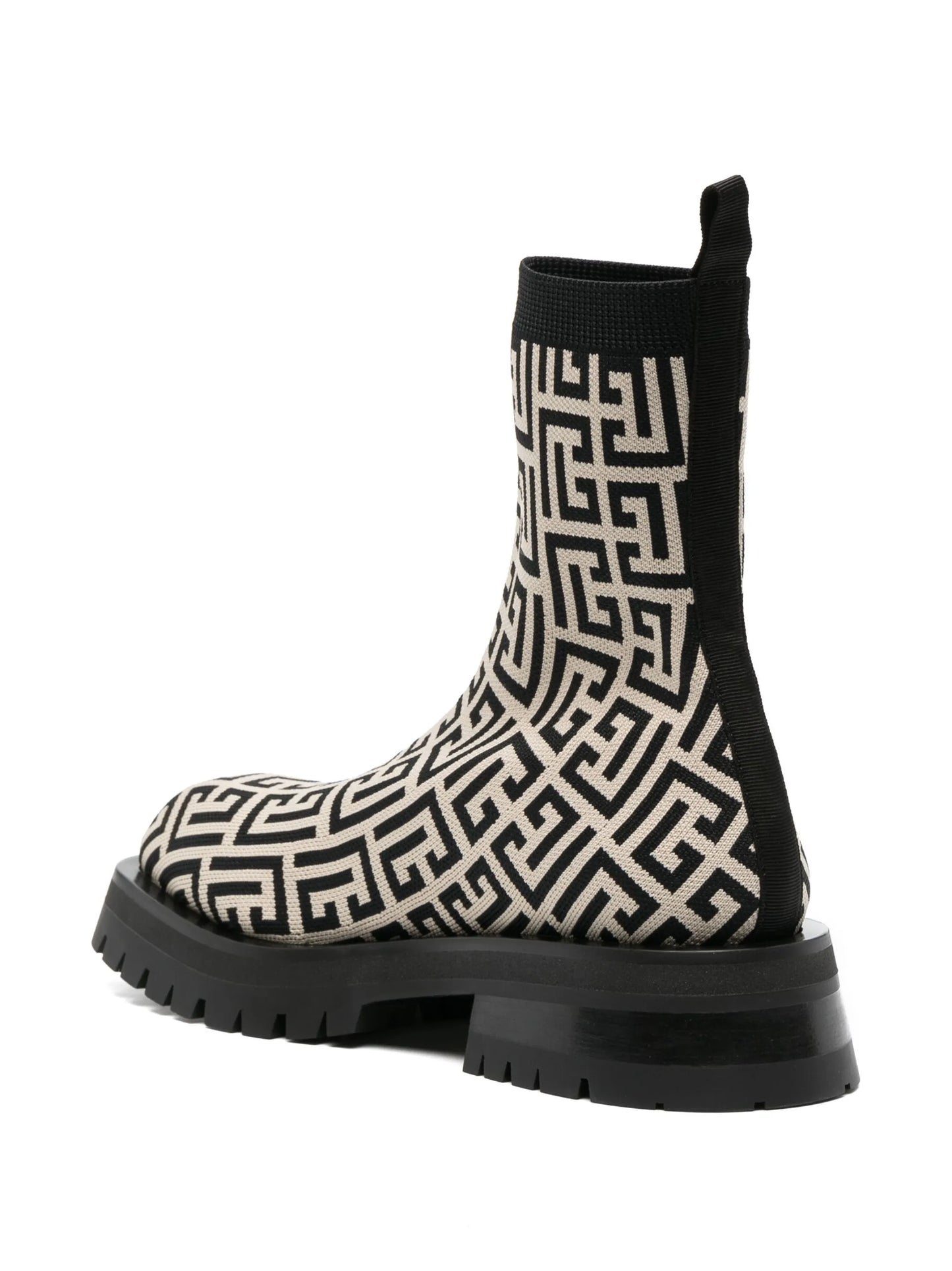 monogram-pattern ankle boots