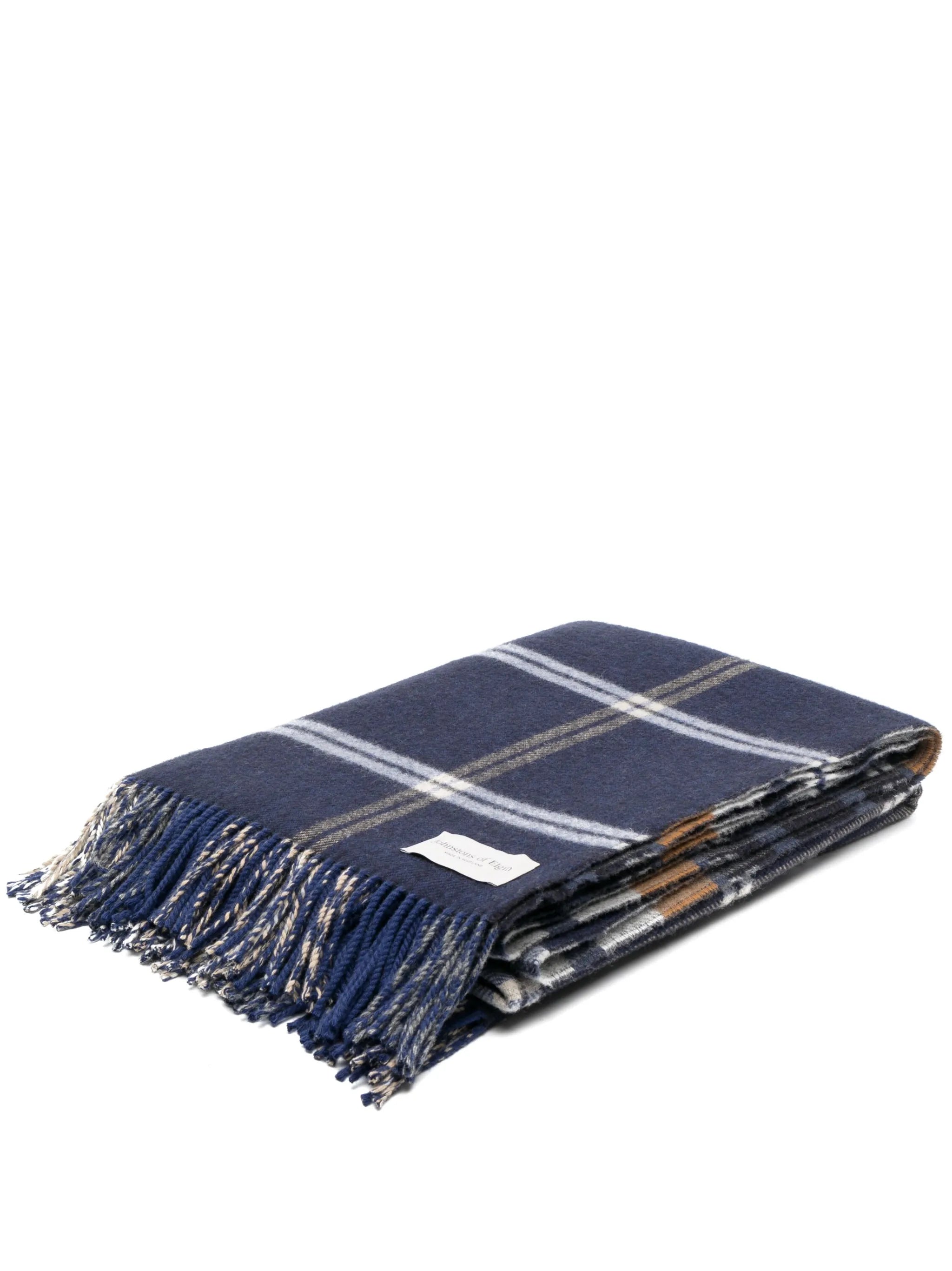 checked wool throw