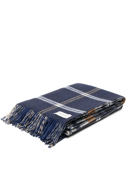 checked wool throw