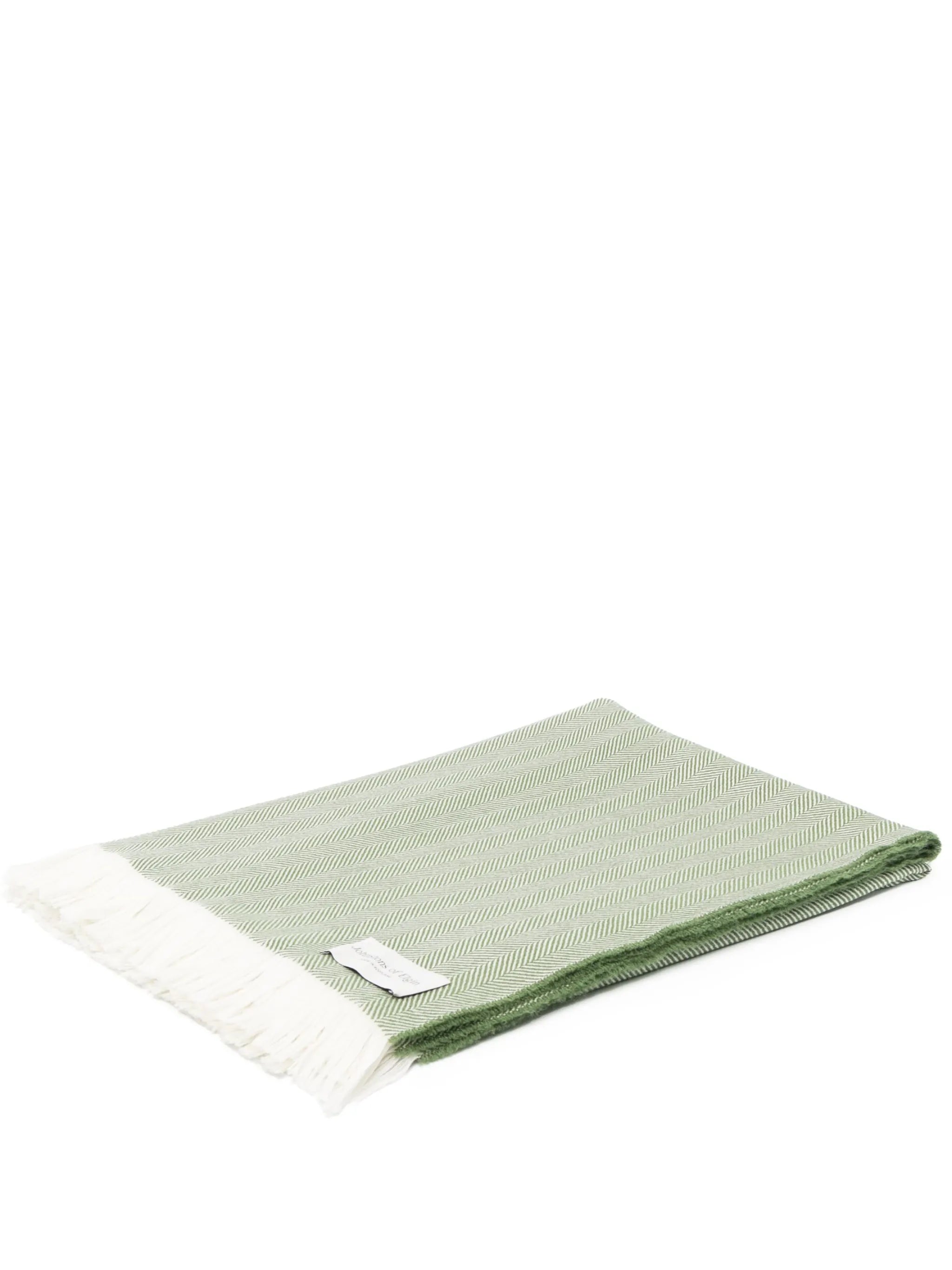 herringbone pattern wool throw