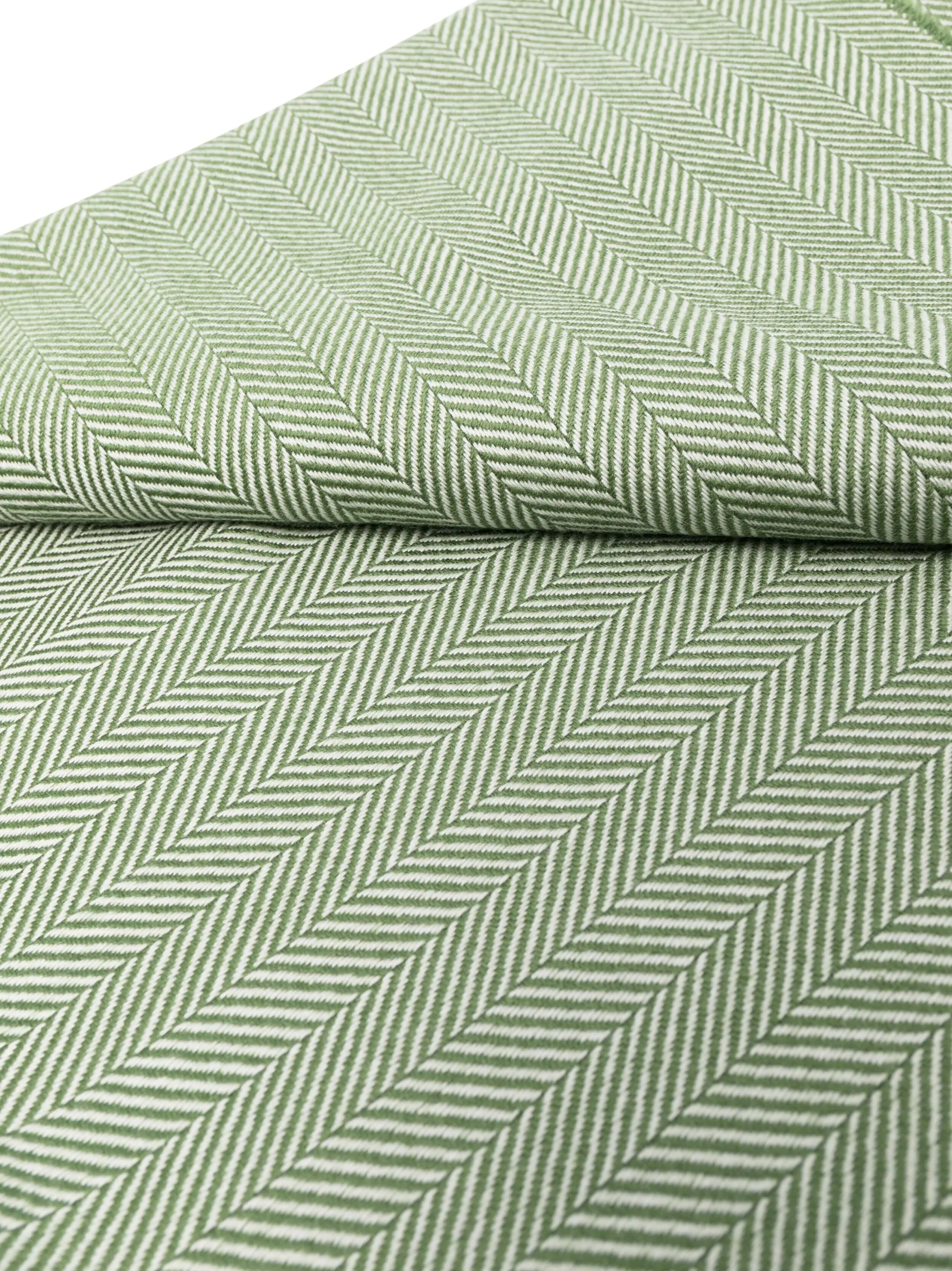 herringbone pattern wool throw