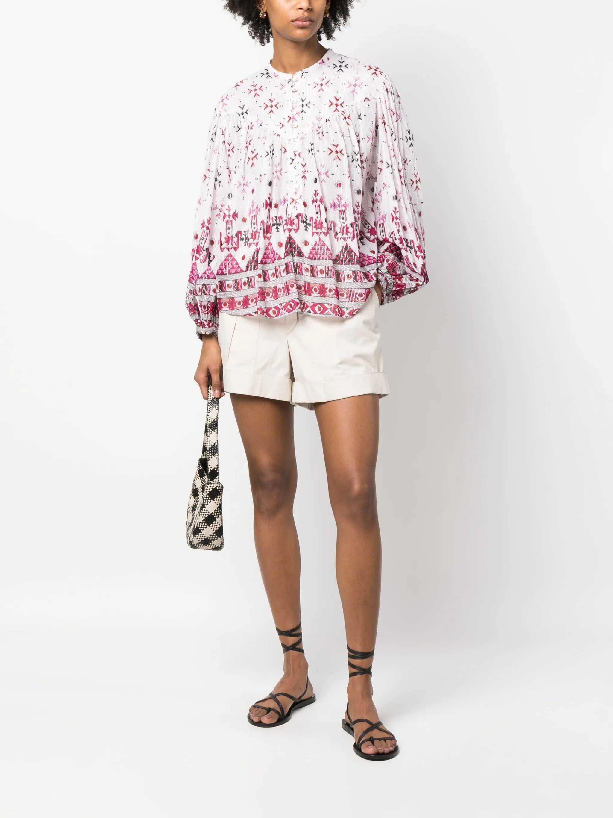 Salika cotton-blend blouse