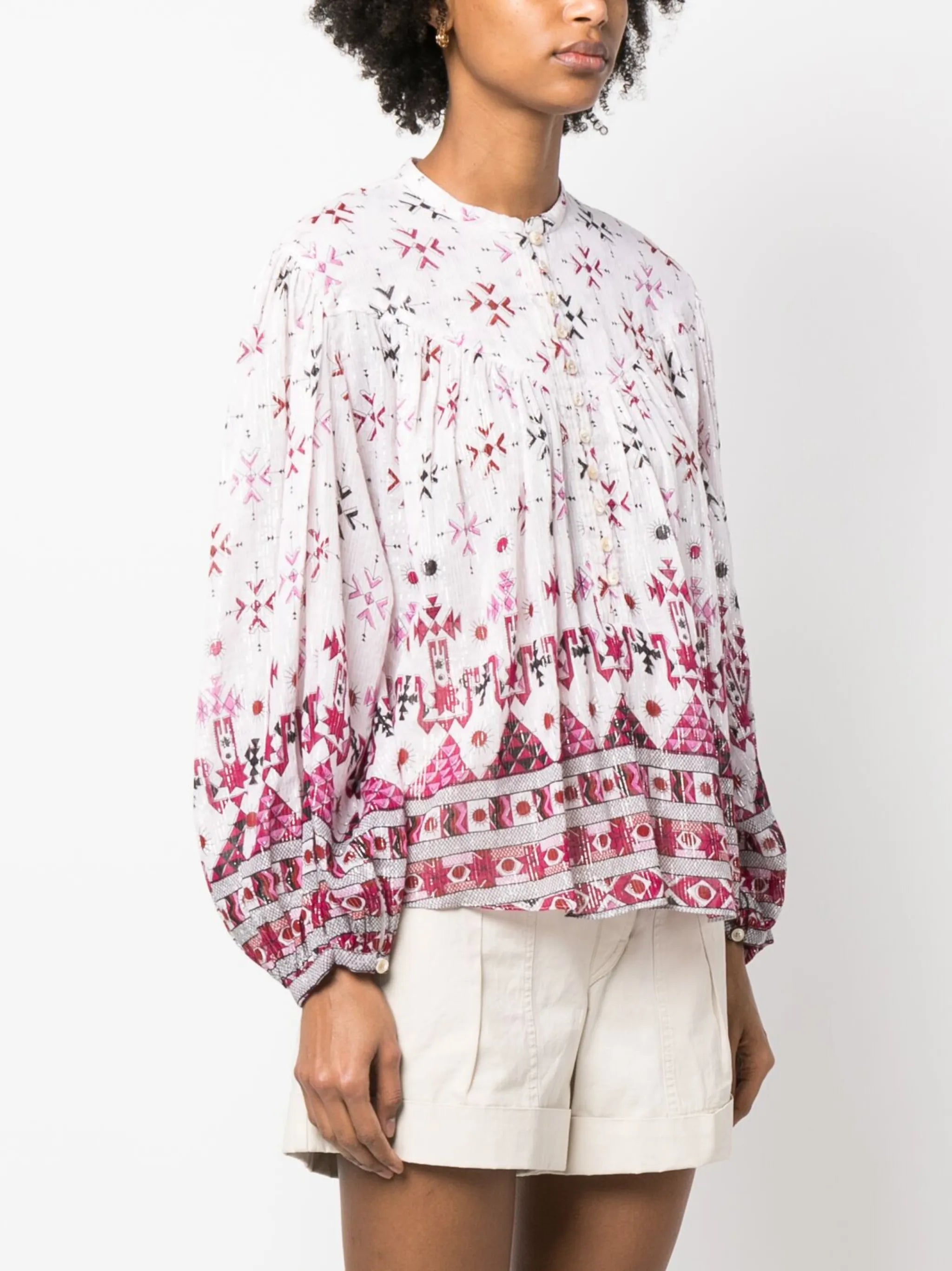 Salika cotton-blend blouse